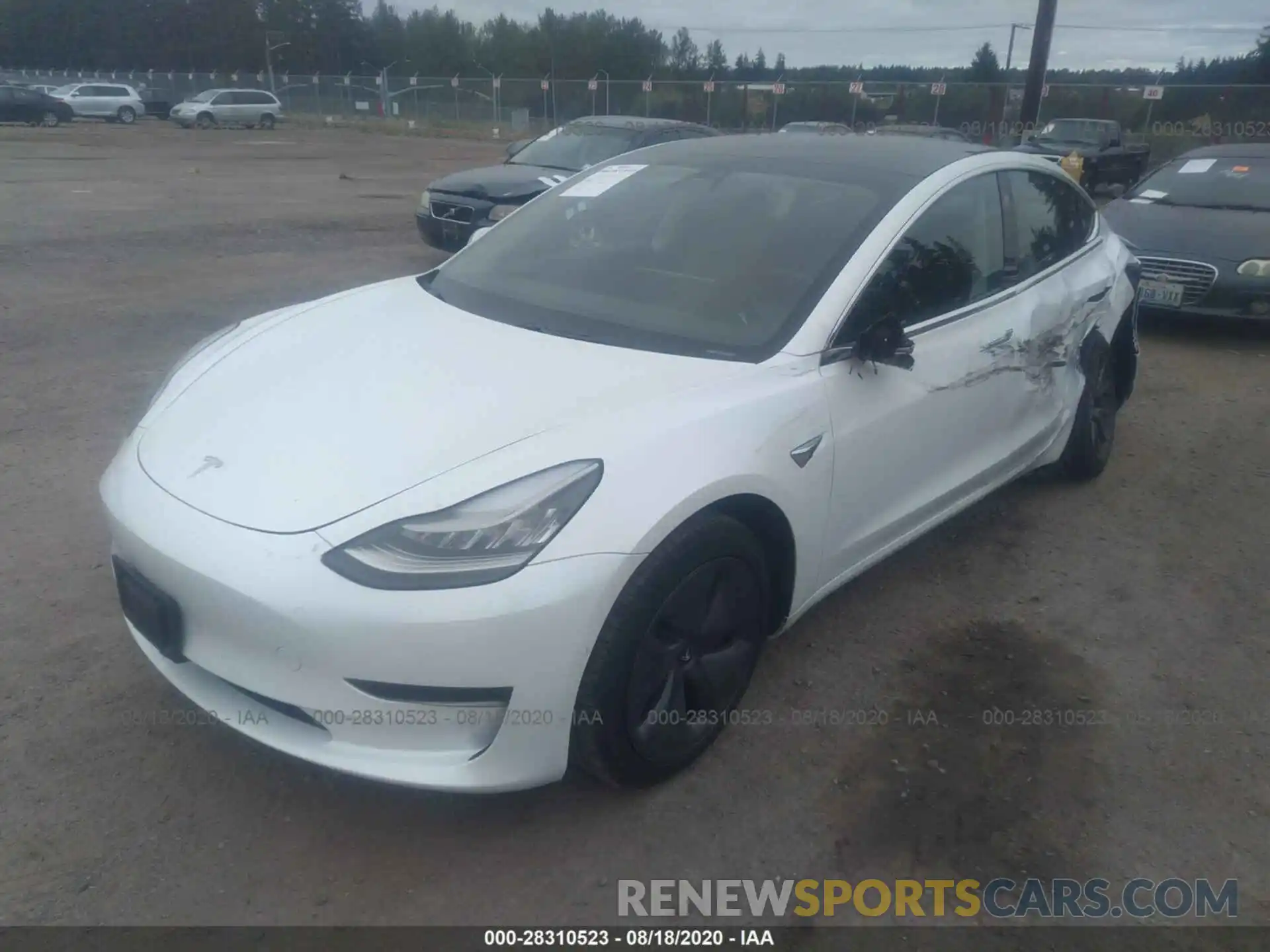 2 Photograph of a damaged car 5YJ3E1EA3KF466838 TESLA MODEL 3 2019