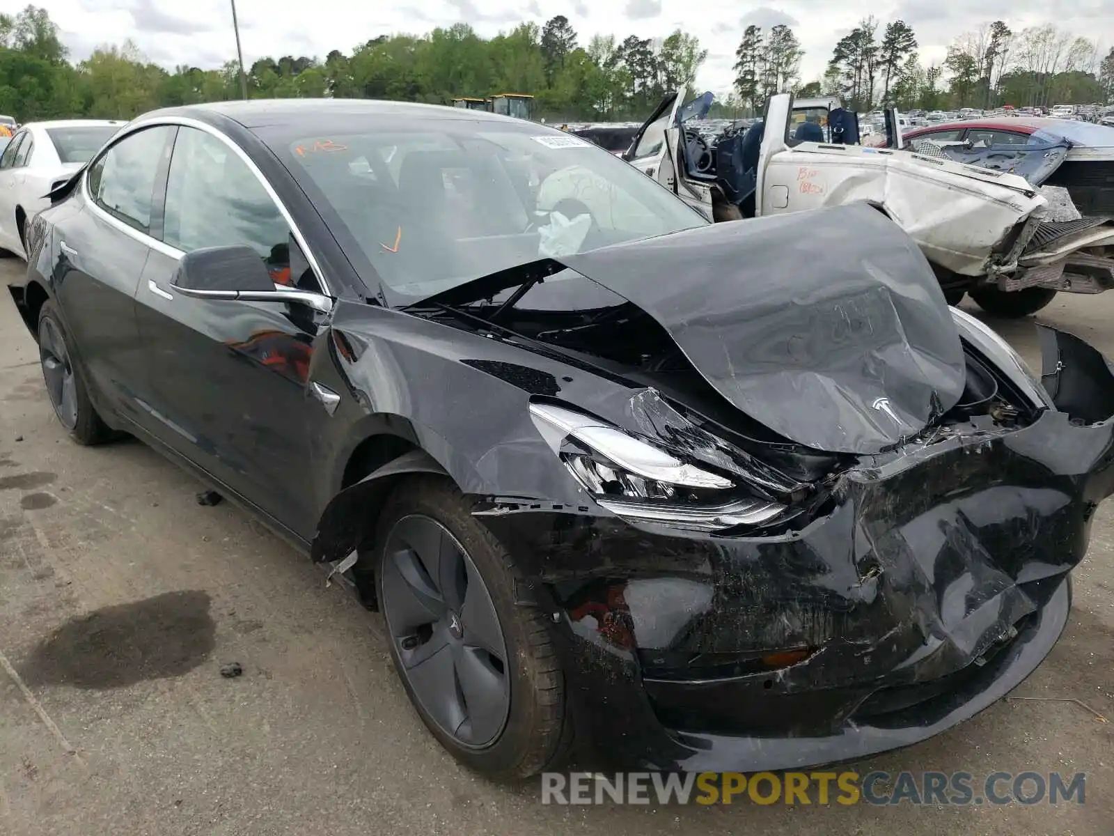 1 Photograph of a damaged car 5YJ3E1EA3KF482859 TESLA MODEL 3 2019