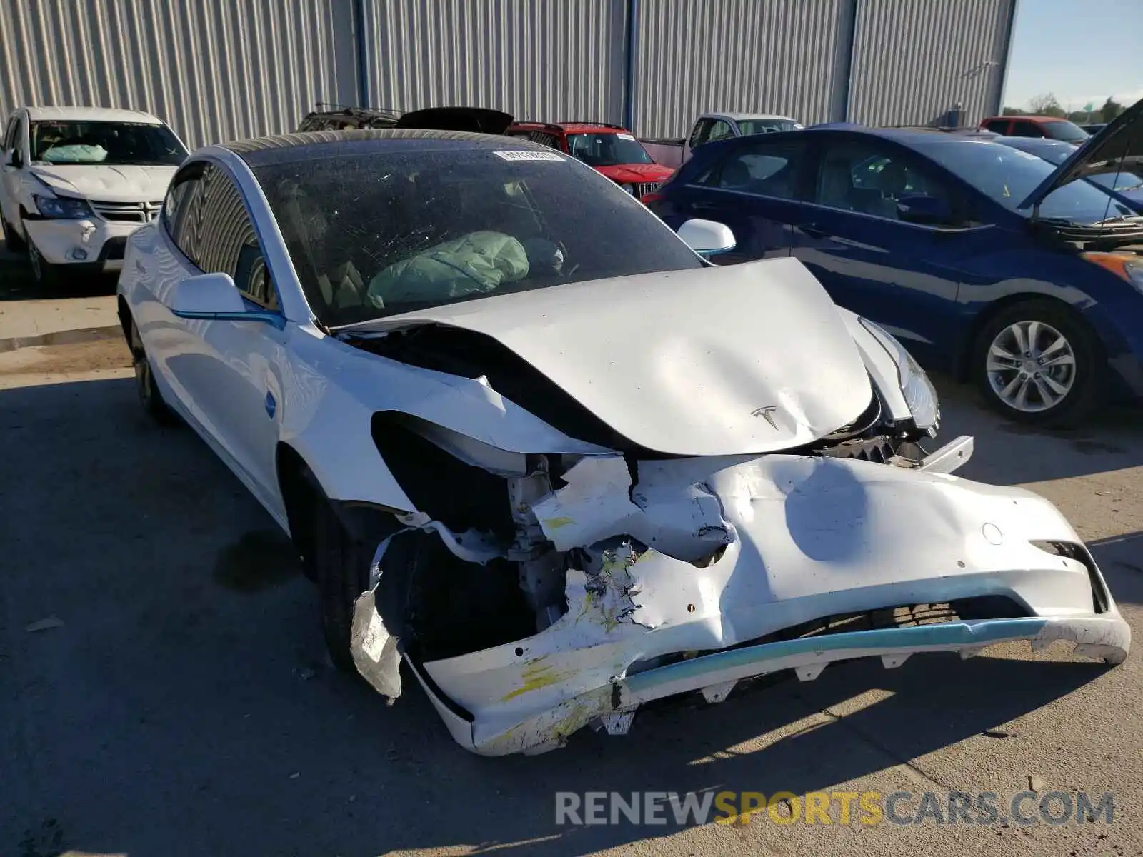 1 Photograph of a damaged car 5YJ3E1EA3KF482876 TESLA MODEL 3 2019