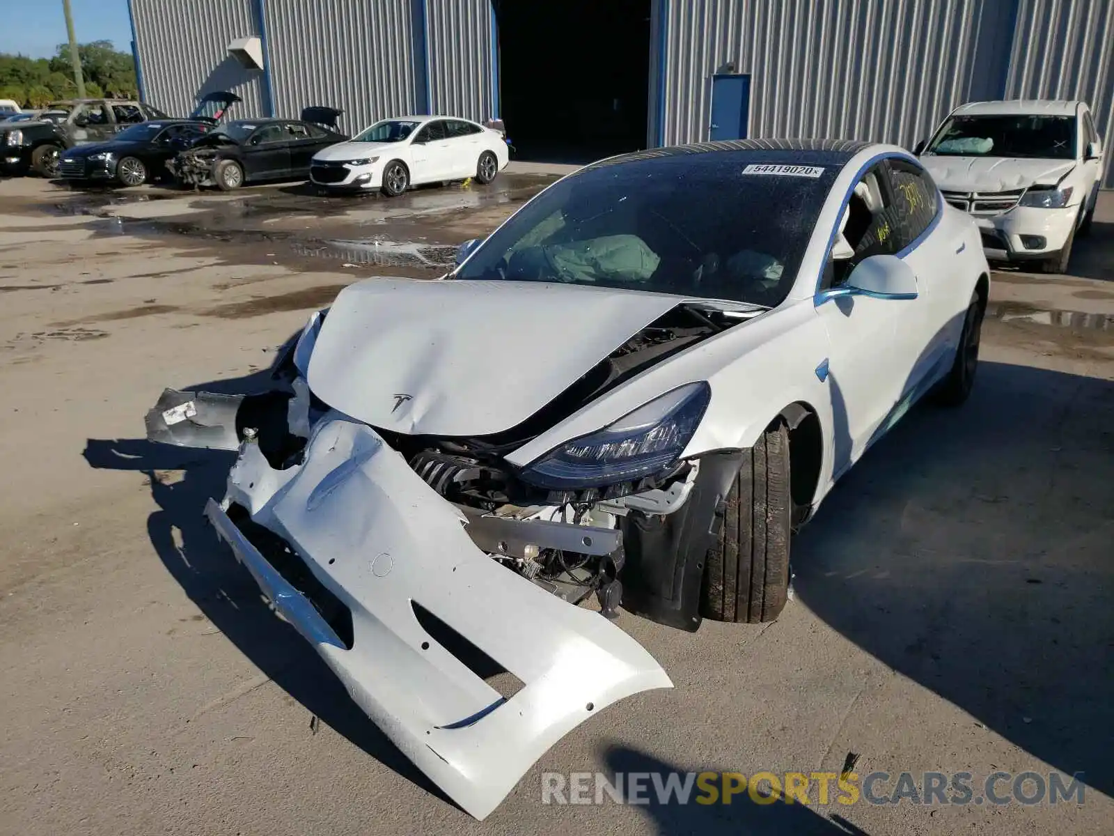 2 Photograph of a damaged car 5YJ3E1EA3KF482876 TESLA MODEL 3 2019