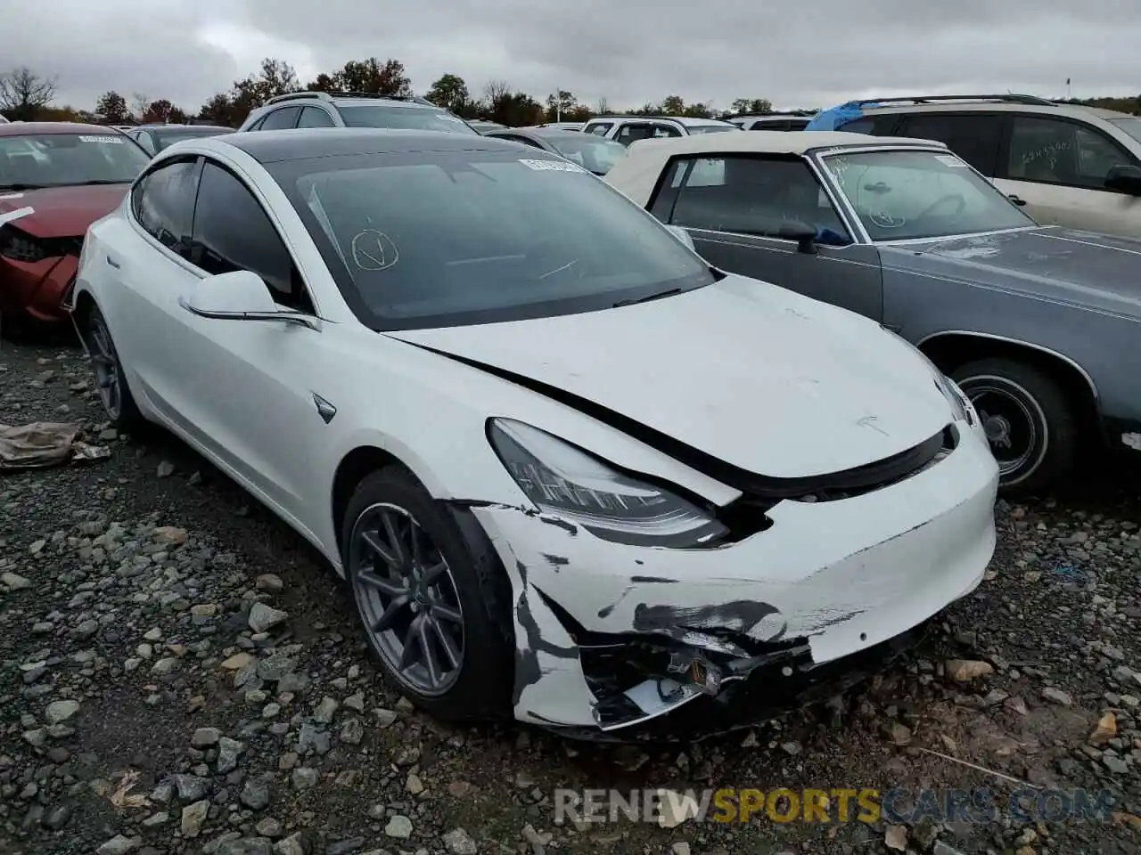 1 Photograph of a damaged car 5YJ3E1EA3KF482912 TESLA MODEL 3 2019