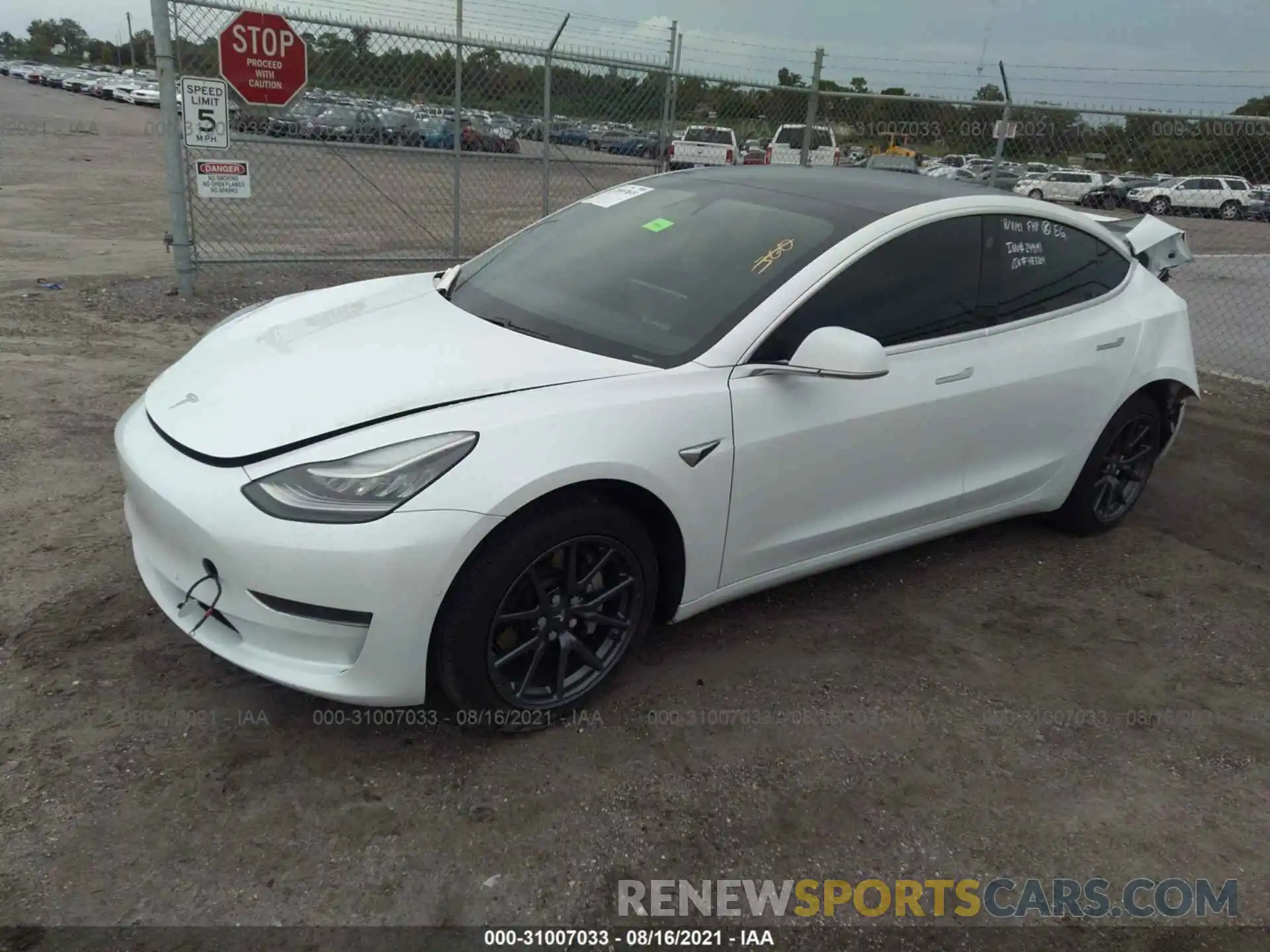 2 Photograph of a damaged car 5YJ3E1EA3KF483204 TESLA MODEL 3 2019