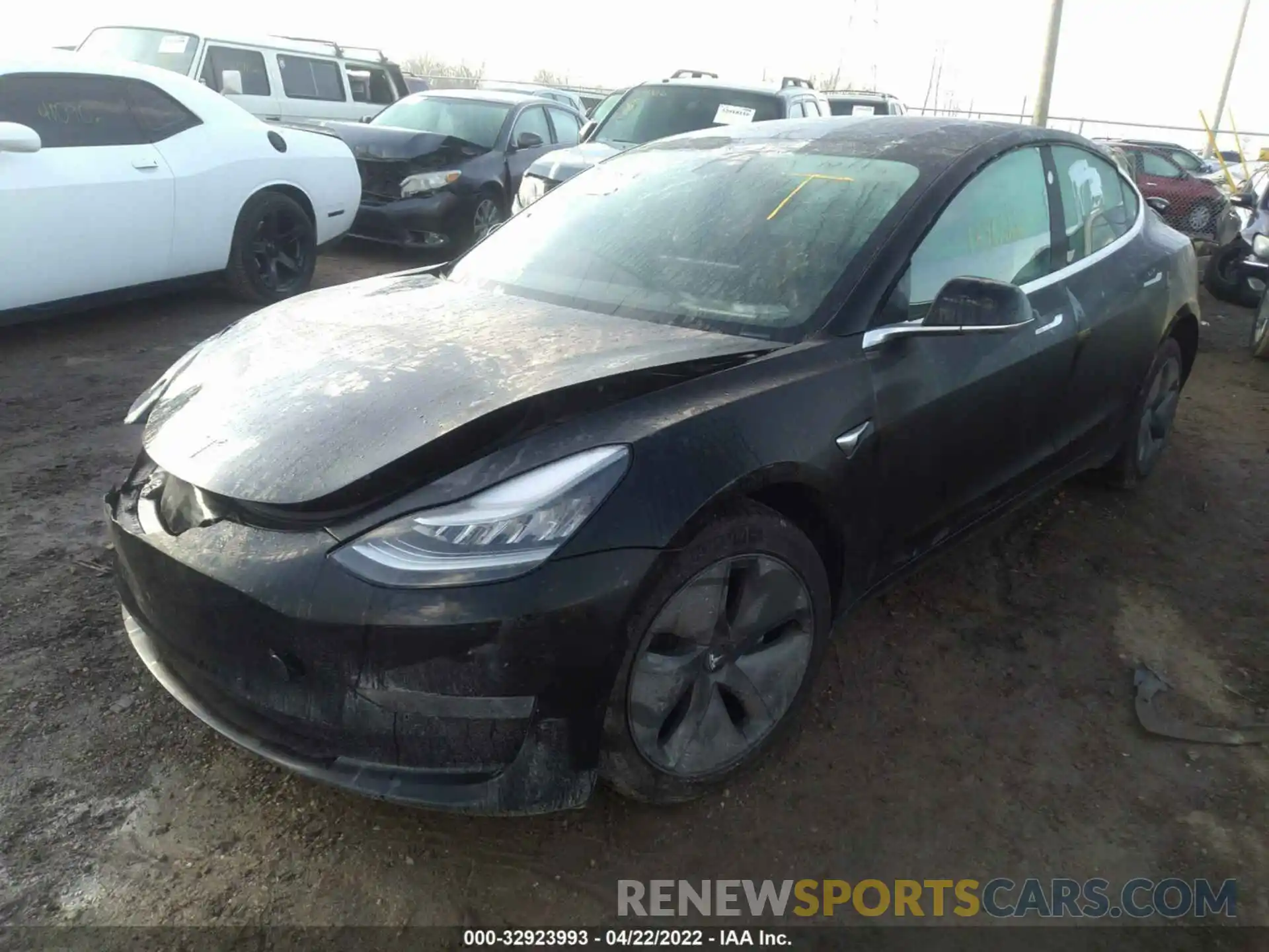 2 Photograph of a damaged car 5YJ3E1EA3KF483638 TESLA MODEL 3 2019