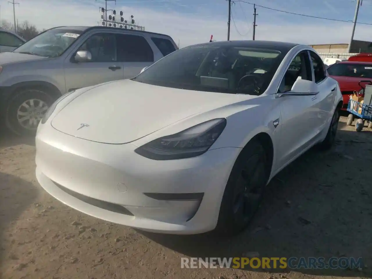 2 Photograph of a damaged car 5YJ3E1EA3KF484238 TESLA MODEL 3 2019