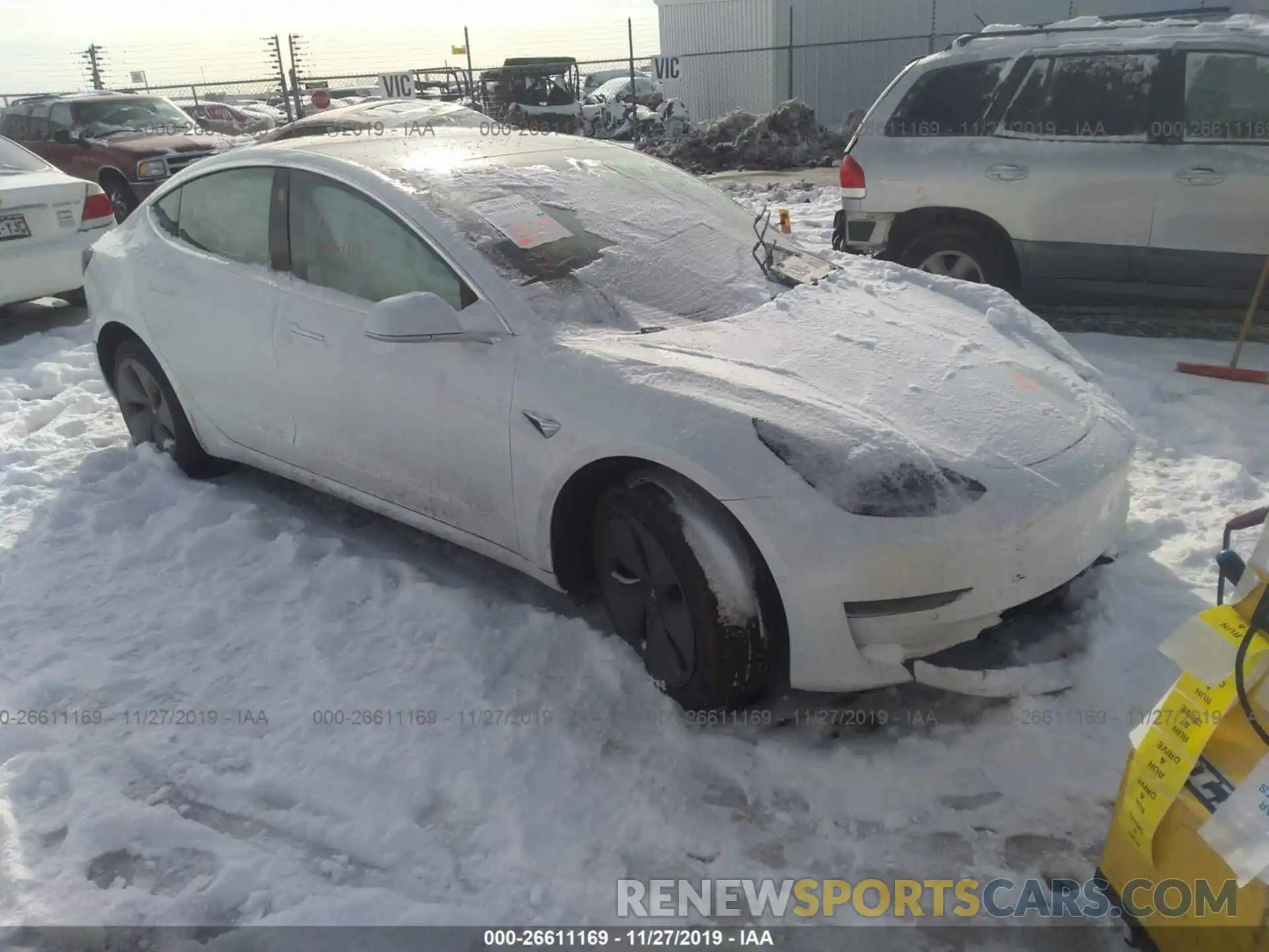 1 Photograph of a damaged car 5YJ3E1EA3KF485096 TESLA MODEL 3 2019