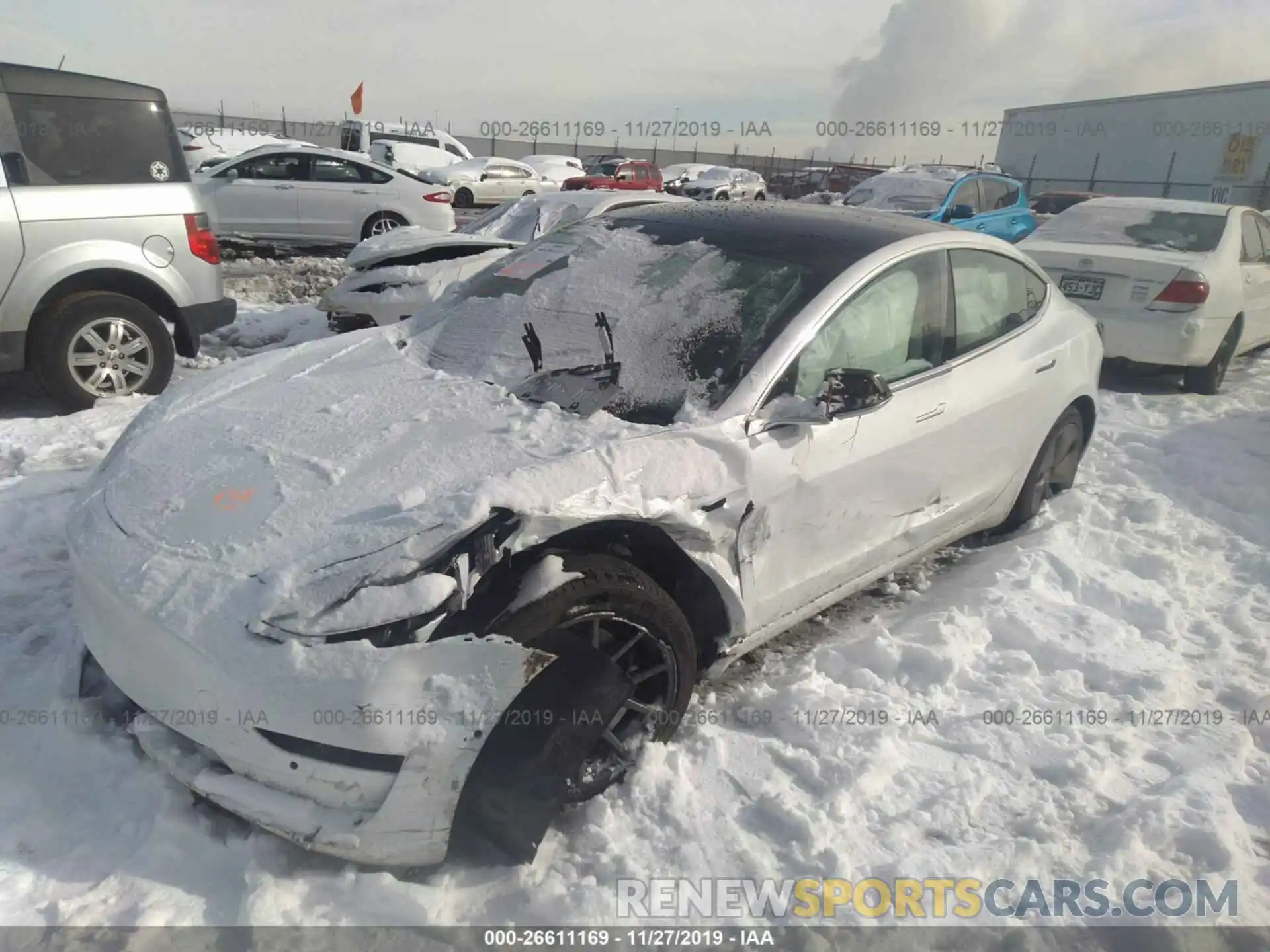 2 Photograph of a damaged car 5YJ3E1EA3KF485096 TESLA MODEL 3 2019