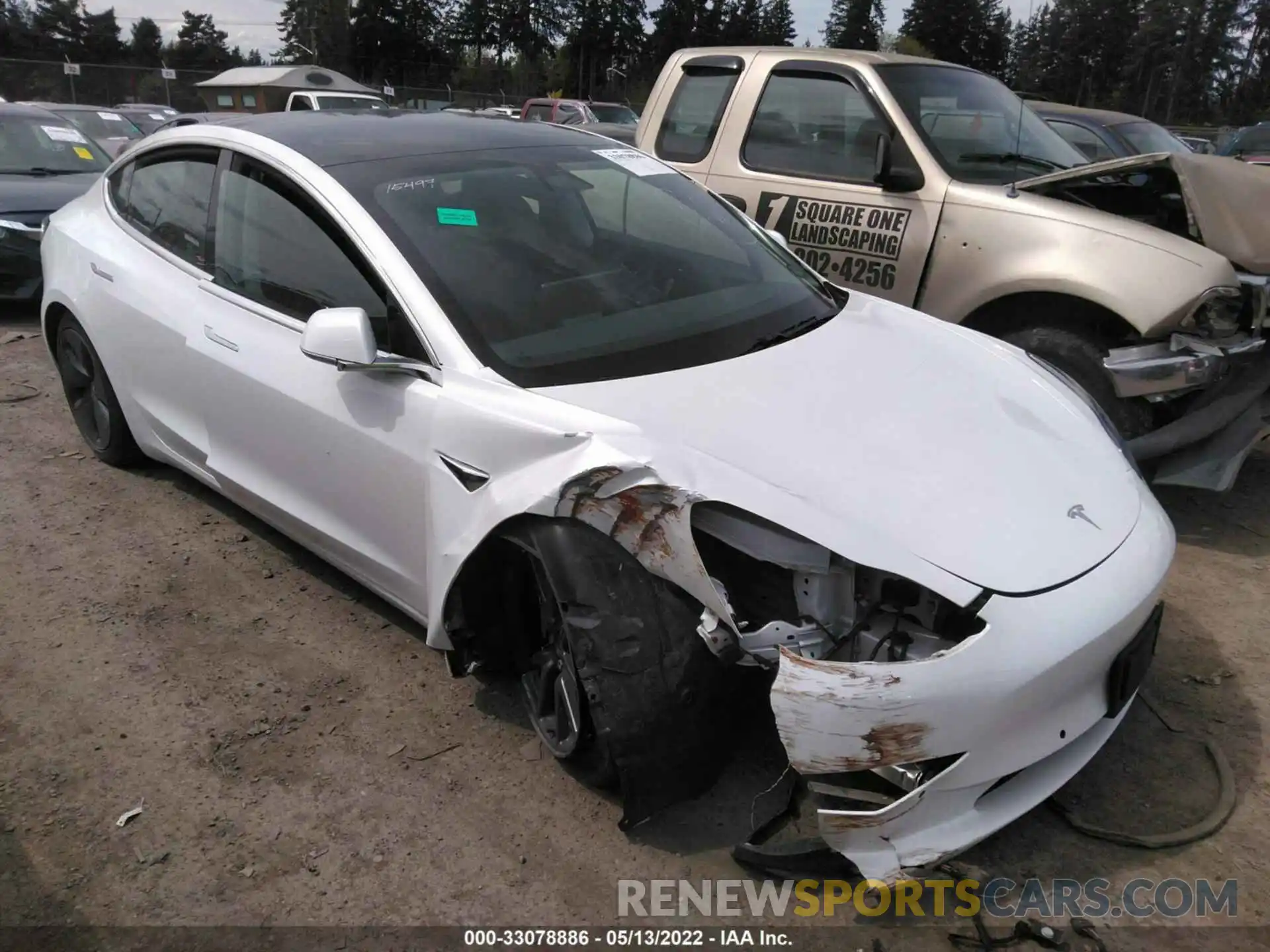 1 Photograph of a damaged car 5YJ3E1EA3KF485843 TESLA MODEL 3 2019