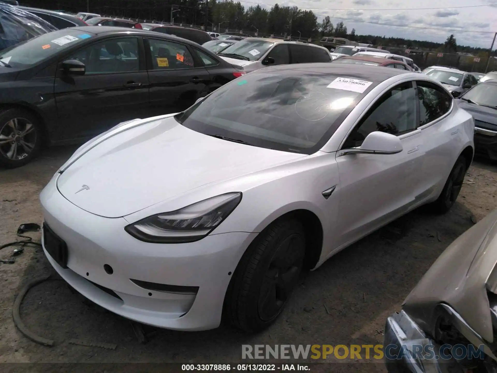 2 Photograph of a damaged car 5YJ3E1EA3KF485843 TESLA MODEL 3 2019