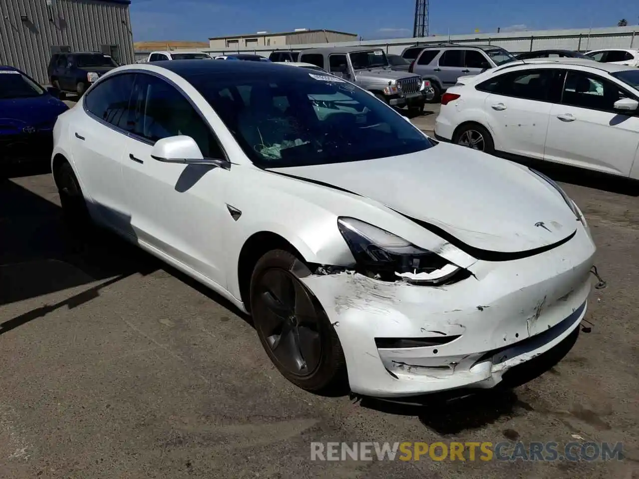 1 Photograph of a damaged car 5YJ3E1EA3KF509333 TESLA MODEL 3 2019