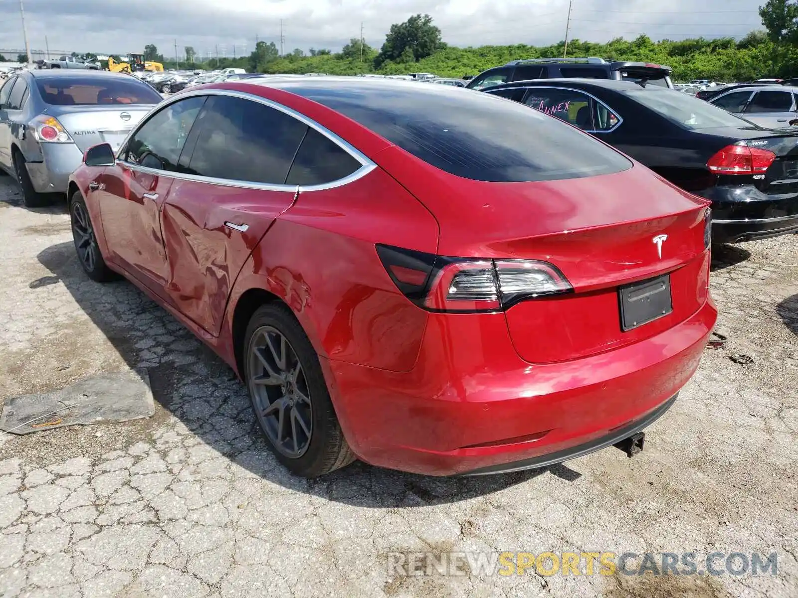 3 Photograph of a damaged car 5YJ3E1EA4KF190721 TESLA MODEL 3 2019