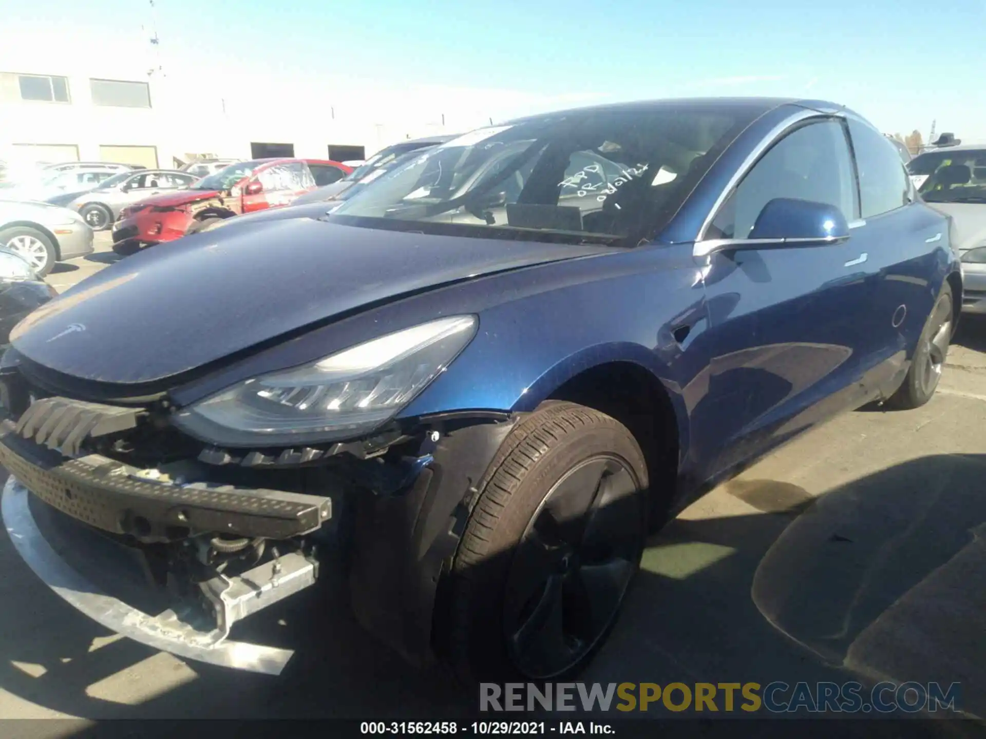 2 Photograph of a damaged car 5YJ3E1EA4KF193585 TESLA MODEL 3 2019