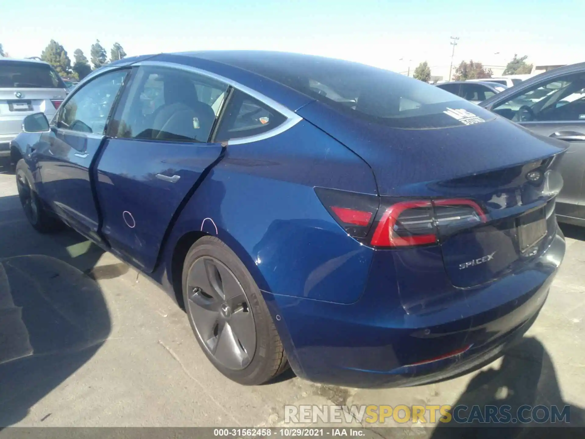 3 Photograph of a damaged car 5YJ3E1EA4KF193585 TESLA MODEL 3 2019