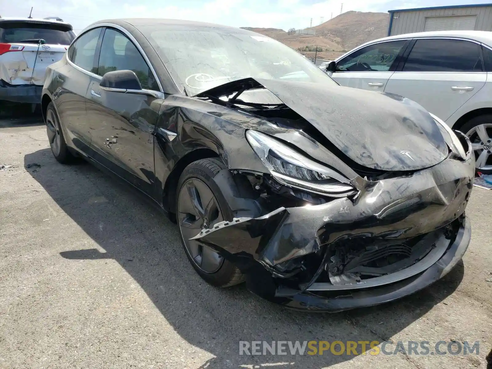 1 Photograph of a damaged car 5YJ3E1EA4KF296876 TESLA MODEL 3 2019