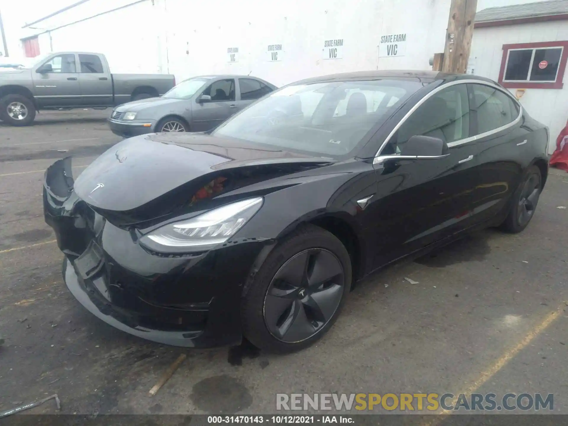 2 Photograph of a damaged car 5YJ3E1EA4KF297249 TESLA MODEL 3 2019