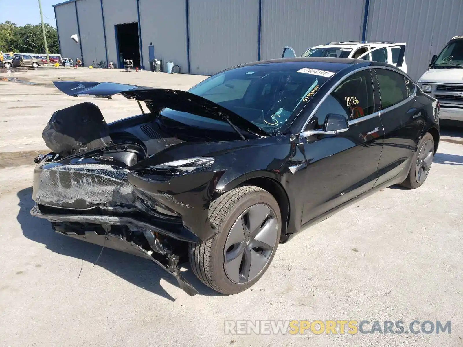 2 Photograph of a damaged car 5YJ3E1EA4KF297560 TESLA MODEL 3 2019