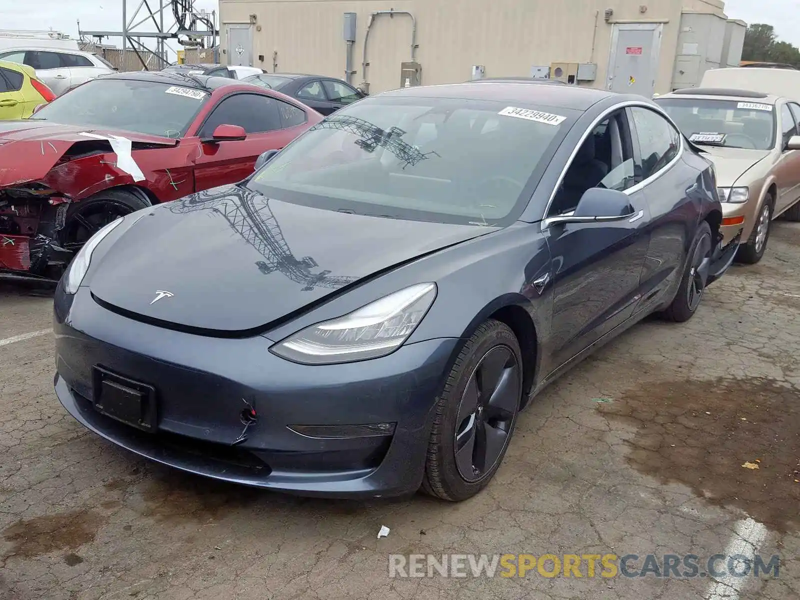 2 Photograph of a damaged car 5YJ3E1EA4KF298305 TESLA MODEL 3 2019