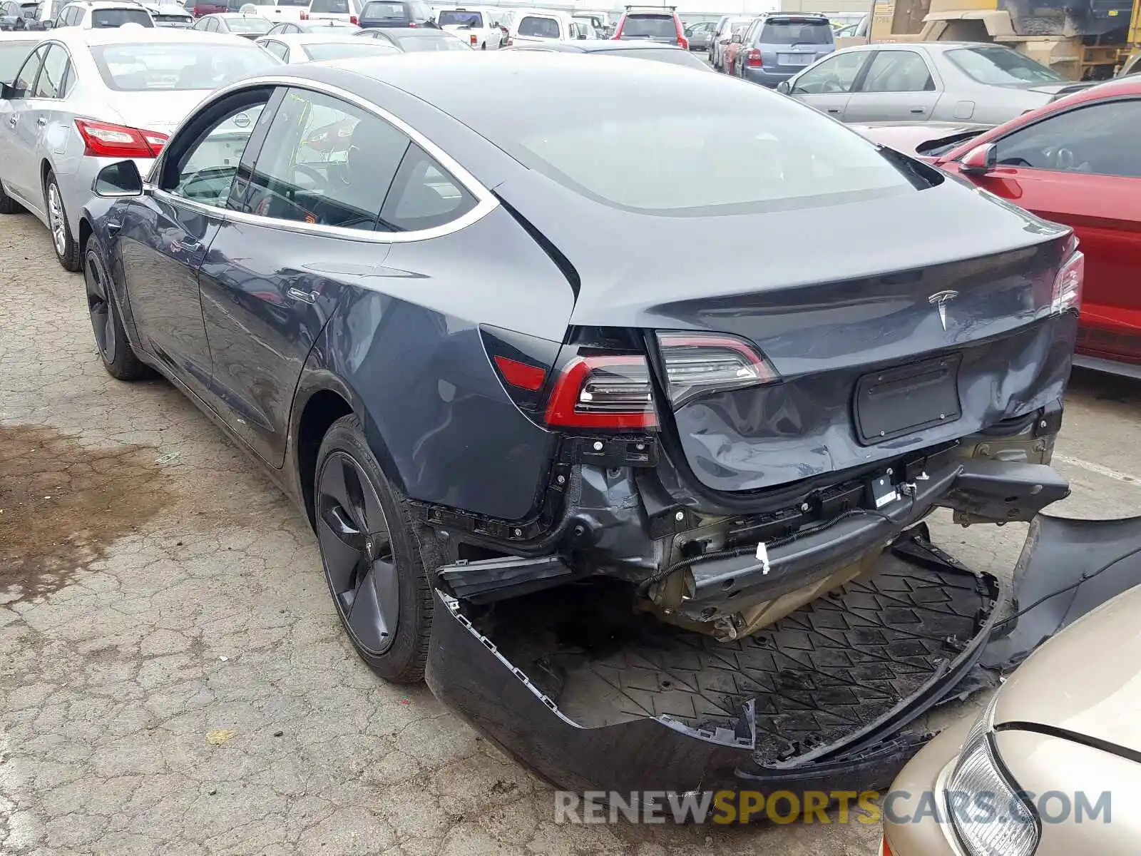 3 Photograph of a damaged car 5YJ3E1EA4KF298305 TESLA MODEL 3 2019