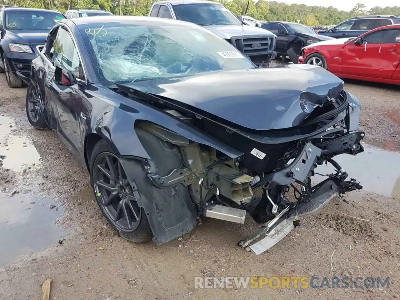 1 Photograph of a damaged car 5YJ3E1EA4KF298787 TESLA MODEL 3 2019