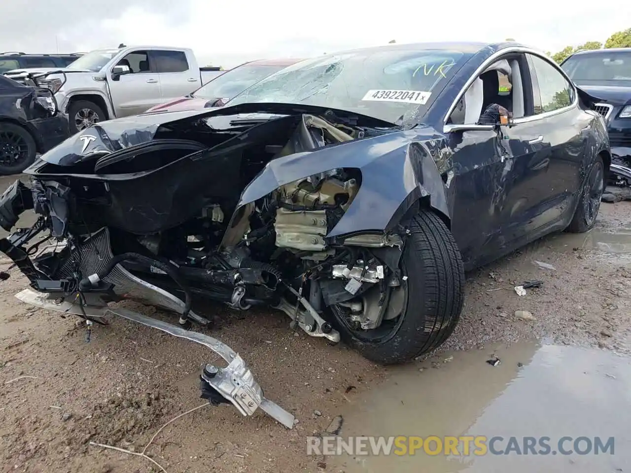 2 Photograph of a damaged car 5YJ3E1EA4KF298787 TESLA MODEL 3 2019