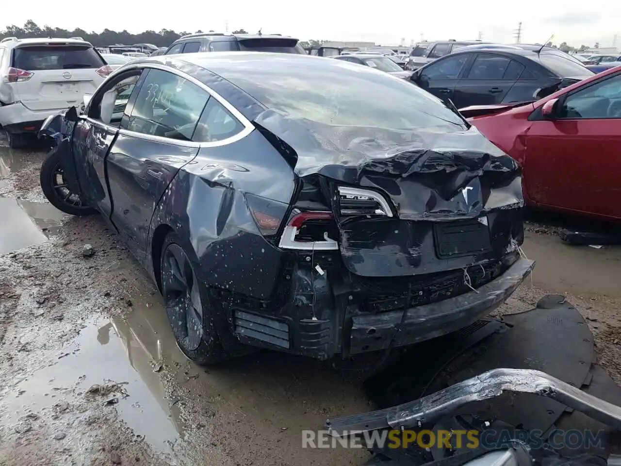 3 Photograph of a damaged car 5YJ3E1EA4KF298787 TESLA MODEL 3 2019