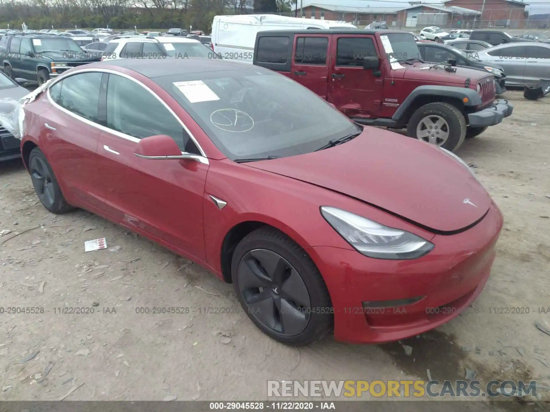 1 Photograph of a damaged car 5YJ3E1EA4KF298966 TESLA MODEL 3 2019