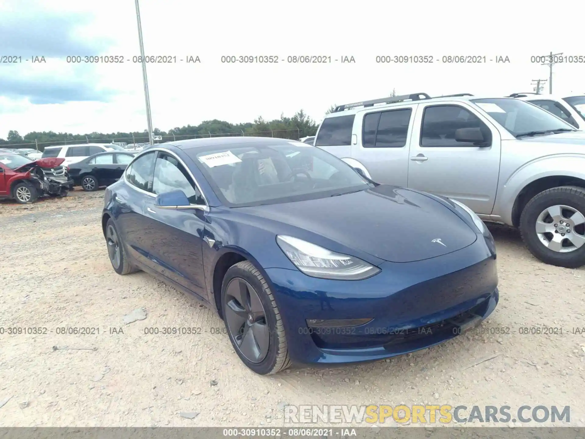 1 Photograph of a damaged car 5YJ3E1EA4KF299244 TESLA MODEL 3 2019