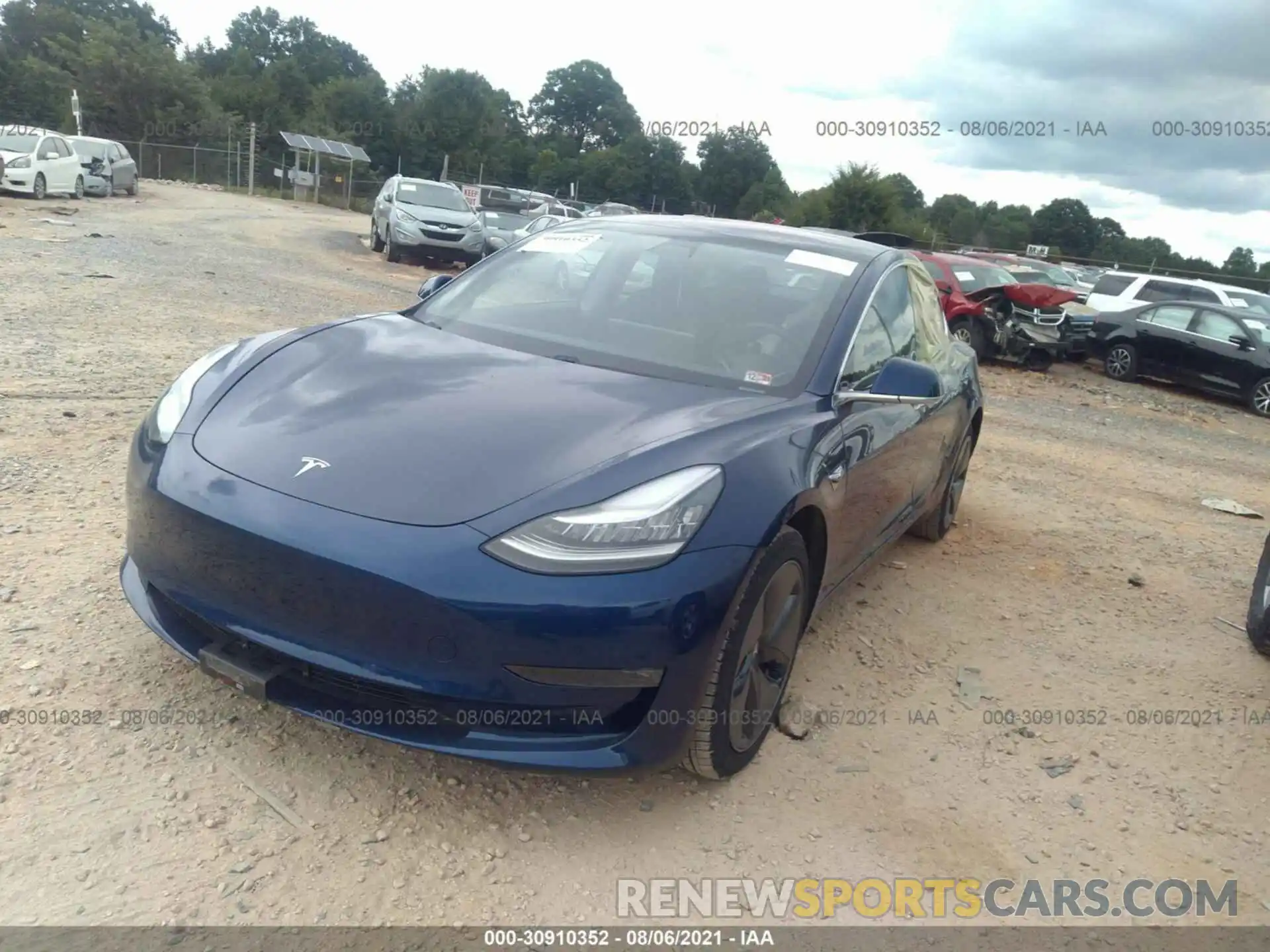 2 Photograph of a damaged car 5YJ3E1EA4KF299244 TESLA MODEL 3 2019