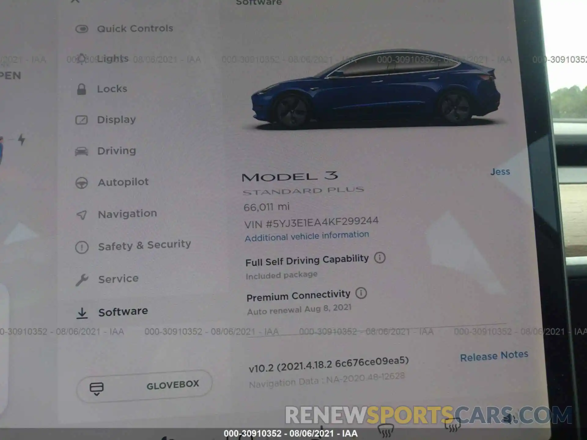 7 Photograph of a damaged car 5YJ3E1EA4KF299244 TESLA MODEL 3 2019