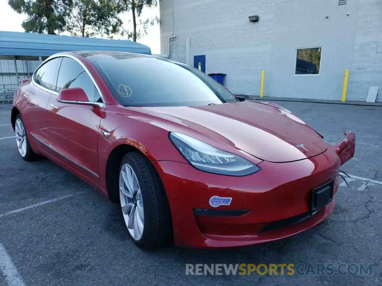 1 Photograph of a damaged car 5YJ3E1EA4KF301073 TESLA MODEL 3 2019