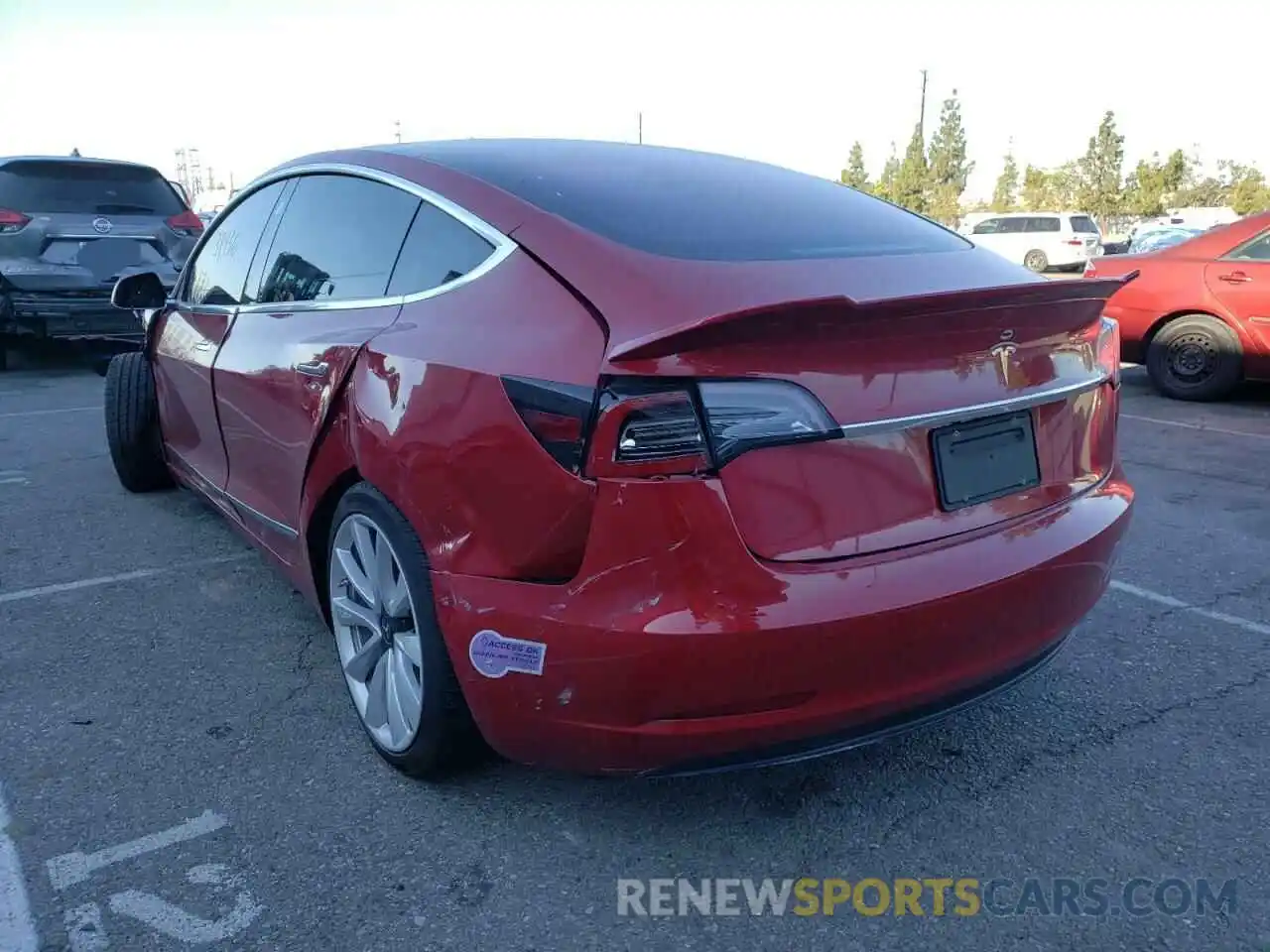 3 Photograph of a damaged car 5YJ3E1EA4KF301073 TESLA MODEL 3 2019