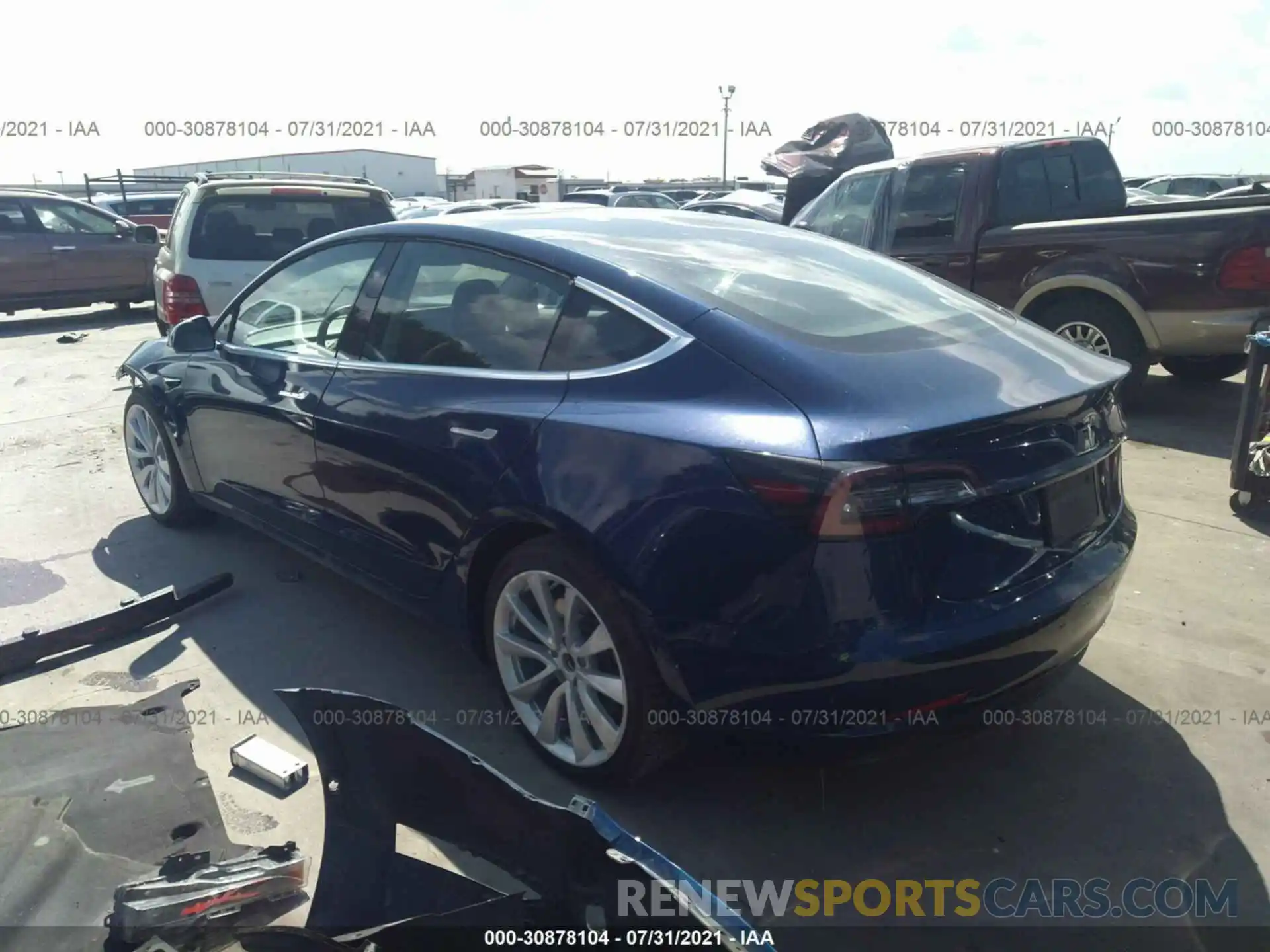 3 Photograph of a damaged car 5YJ3E1EA4KF301171 TESLA MODEL 3 2019