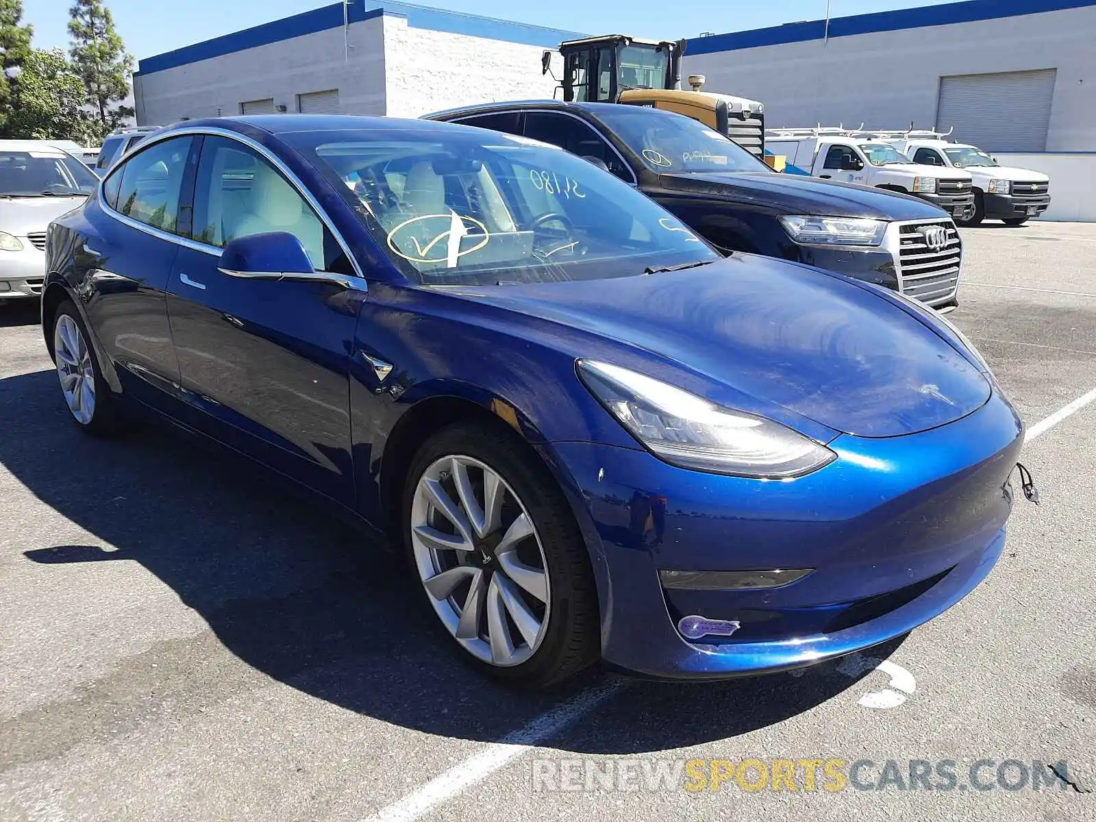 1 Photograph of a damaged car 5YJ3E1EA4KF302529 TESLA MODEL 3 2019