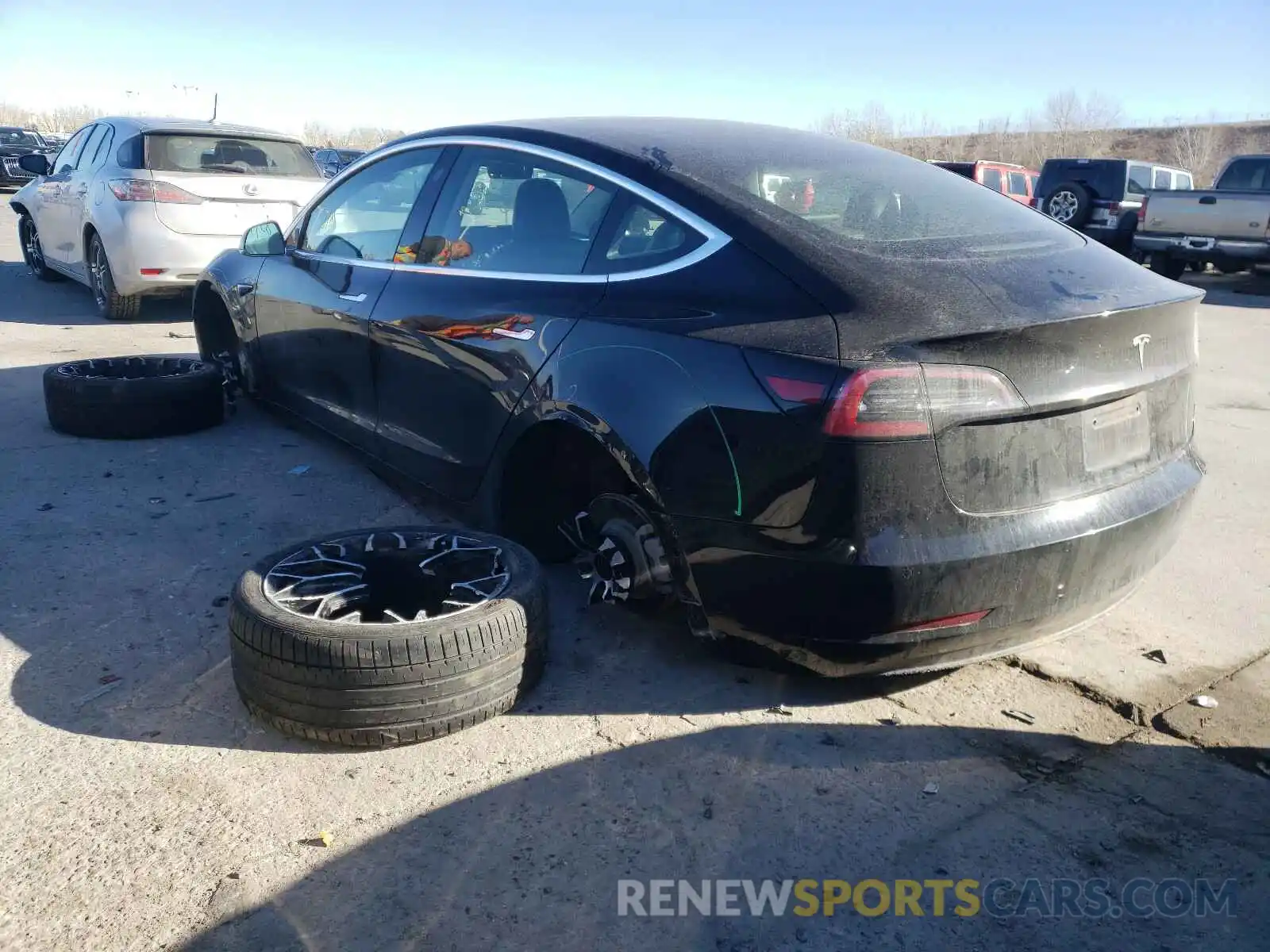 3 Photograph of a damaged car 5YJ3E1EA4KF304717 TESLA MODEL 3 2019