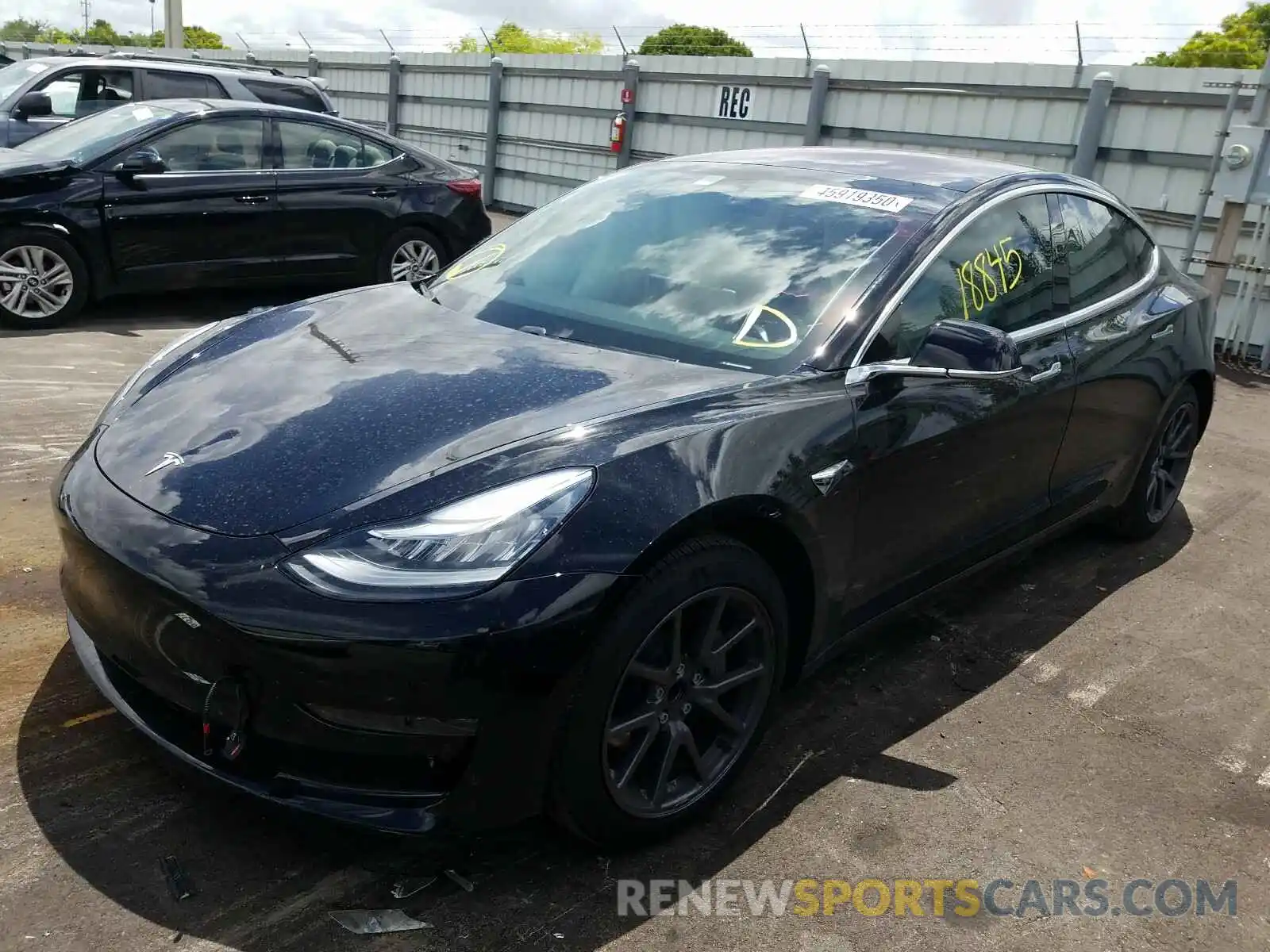 2 Photograph of a damaged car 5YJ3E1EA4KF305852 TESLA MODEL 3 2019