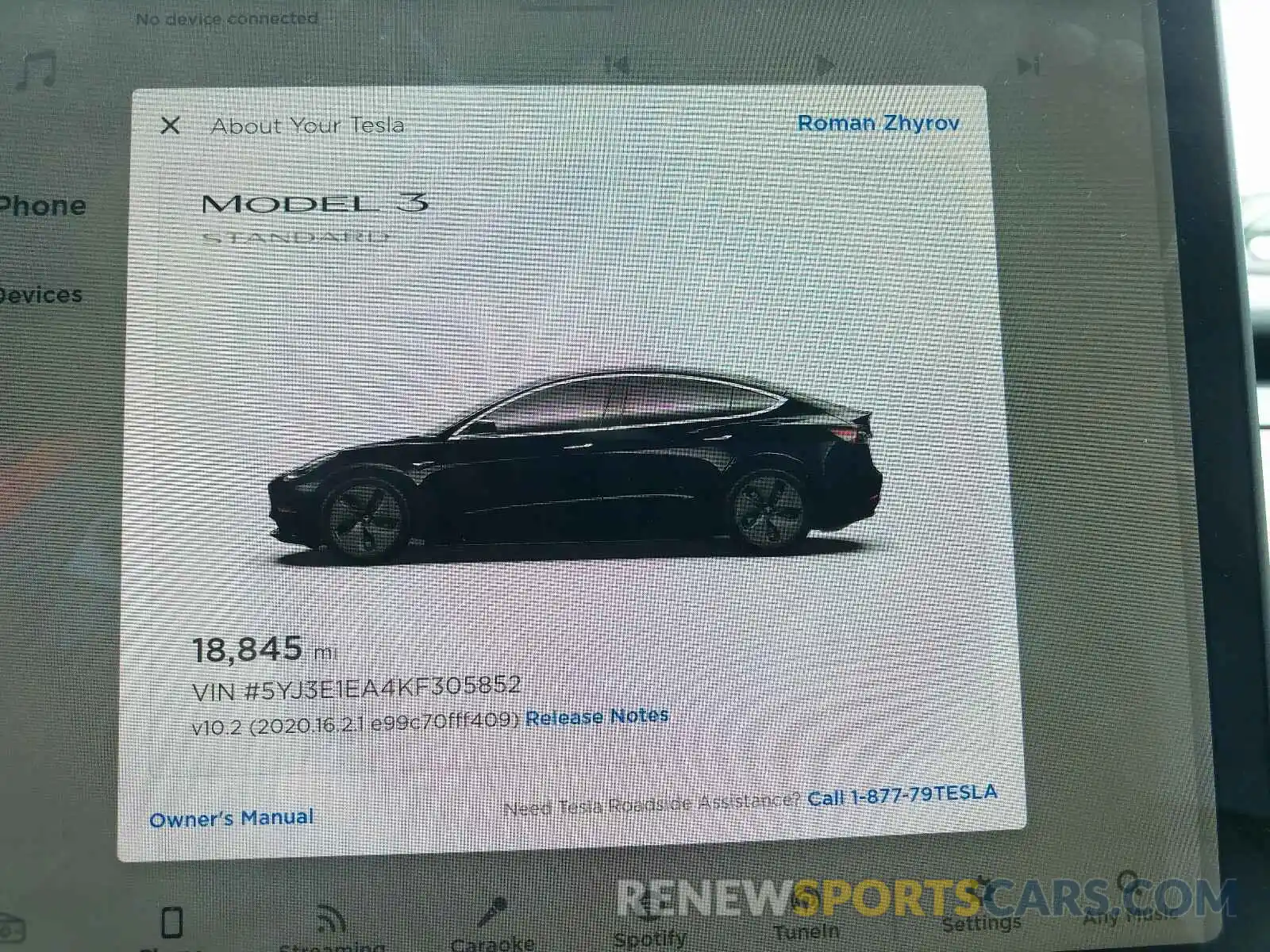 8 Фотография поврежденного автомобиля 5YJ3E1EA4KF305852 TESLA MODEL 3 2019