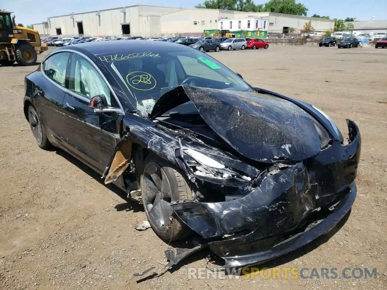 1 Photograph of a damaged car 5YJ3E1EA4KF306161 TESLA MODEL 3 2019