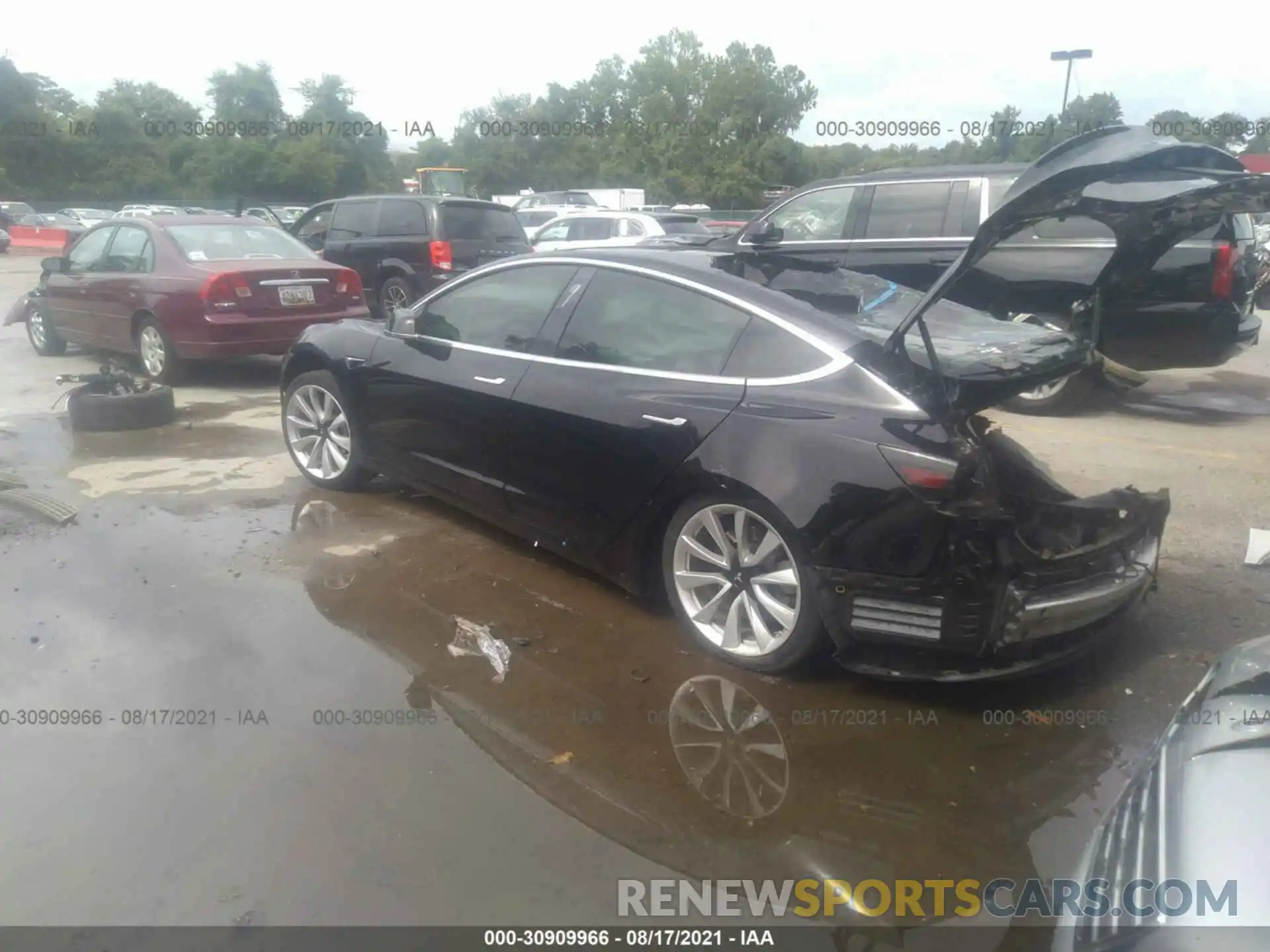 3 Photograph of a damaged car 5YJ3E1EA4KF310985 TESLA MODEL 3 2019