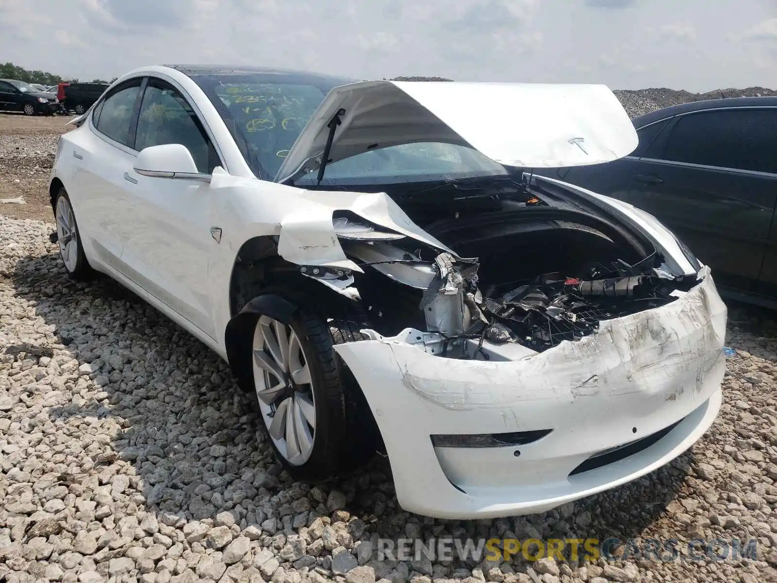 1 Photograph of a damaged car 5YJ3E1EA4KF311876 TESLA MODEL 3 2019