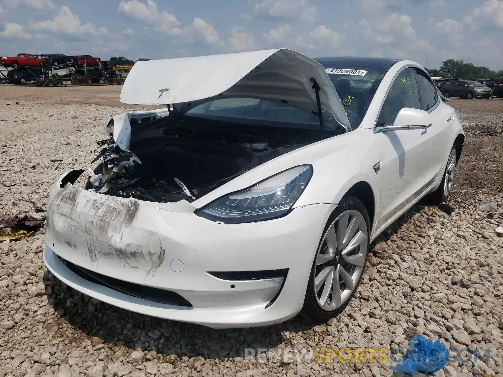 2 Photograph of a damaged car 5YJ3E1EA4KF311876 TESLA MODEL 3 2019