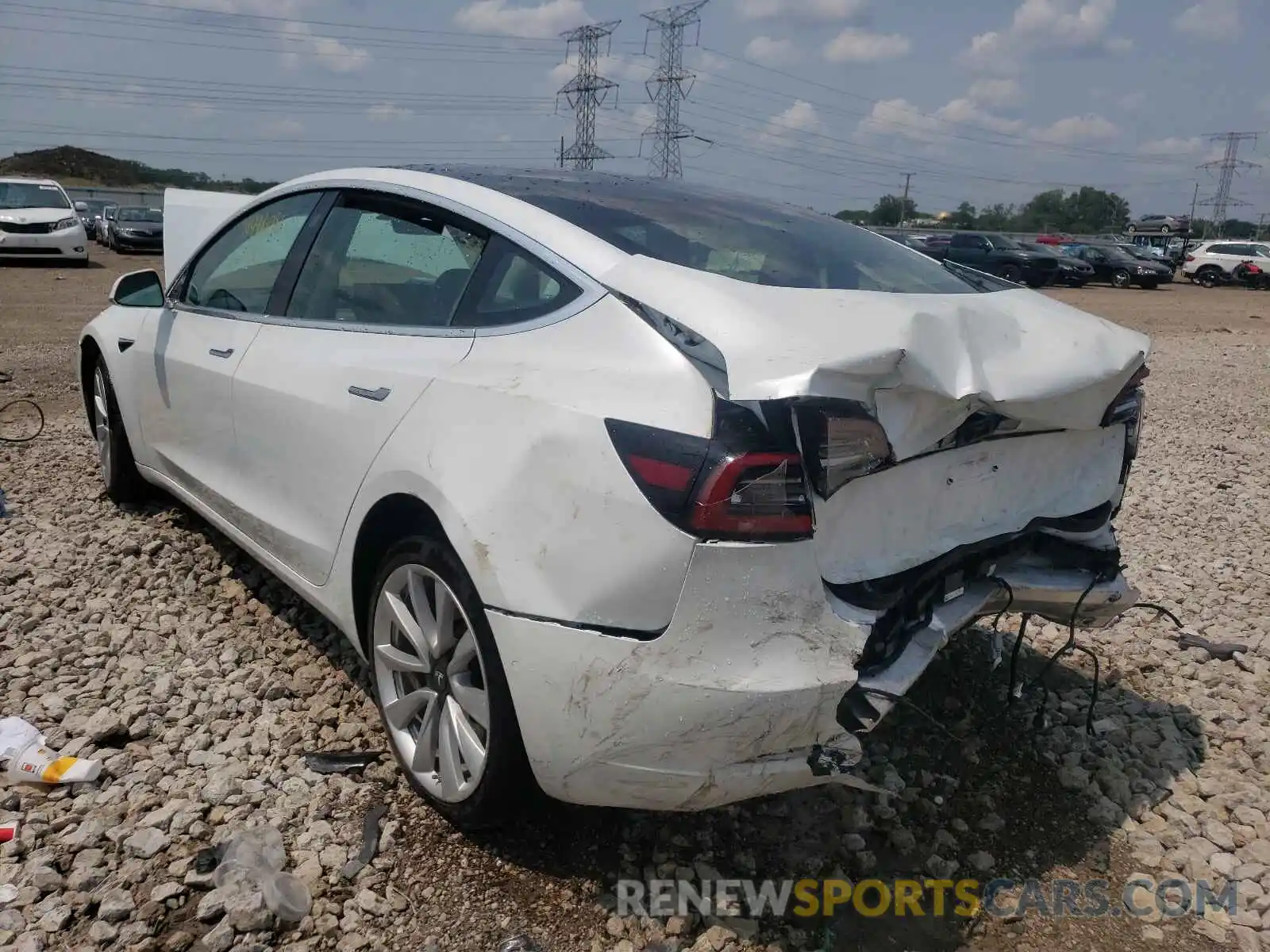 3 Photograph of a damaged car 5YJ3E1EA4KF311876 TESLA MODEL 3 2019