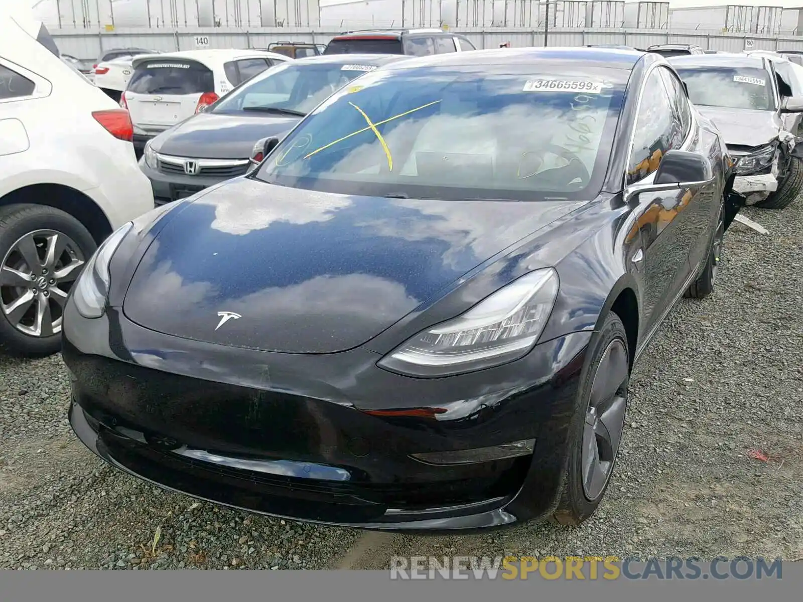 2 Фотография поврежденного автомобиля 5YJ3E1EA4KF312008 TESLA MODEL 3 2019