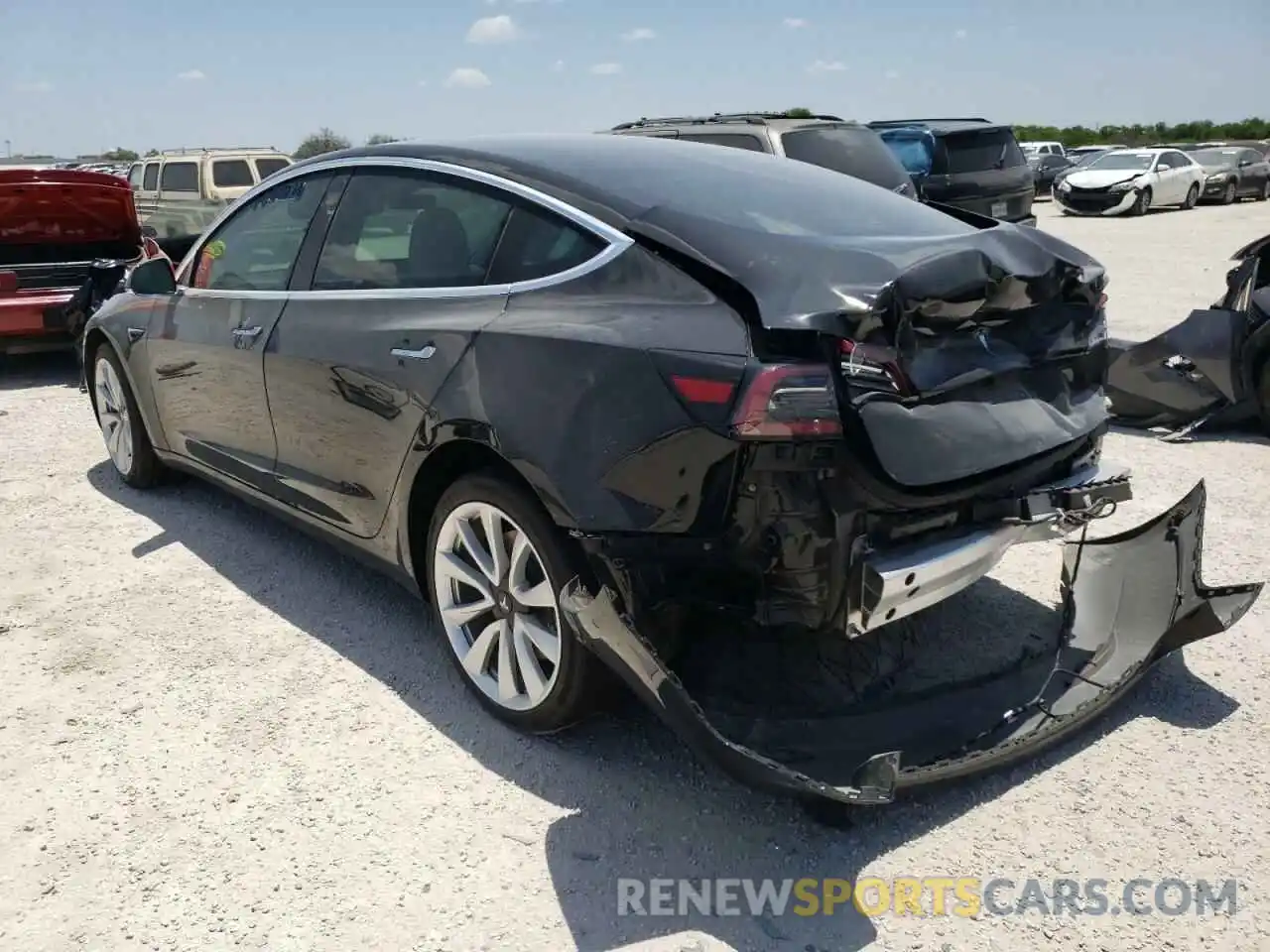 3 Photograph of a damaged car 5YJ3E1EA4KF312655 TESLA MODEL 3 2019