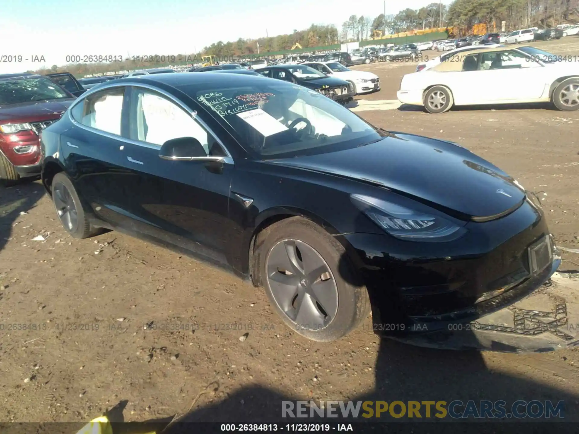 1 Photograph of a damaged car 5YJ3E1EA4KF313255 TESLA MODEL 3 2019