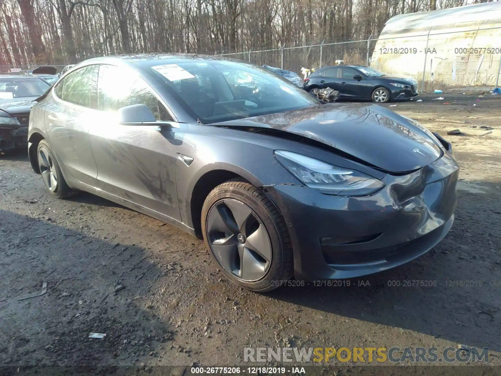 1 Photograph of a damaged car 5YJ3E1EA4KF313496 TESLA MODEL 3 2019