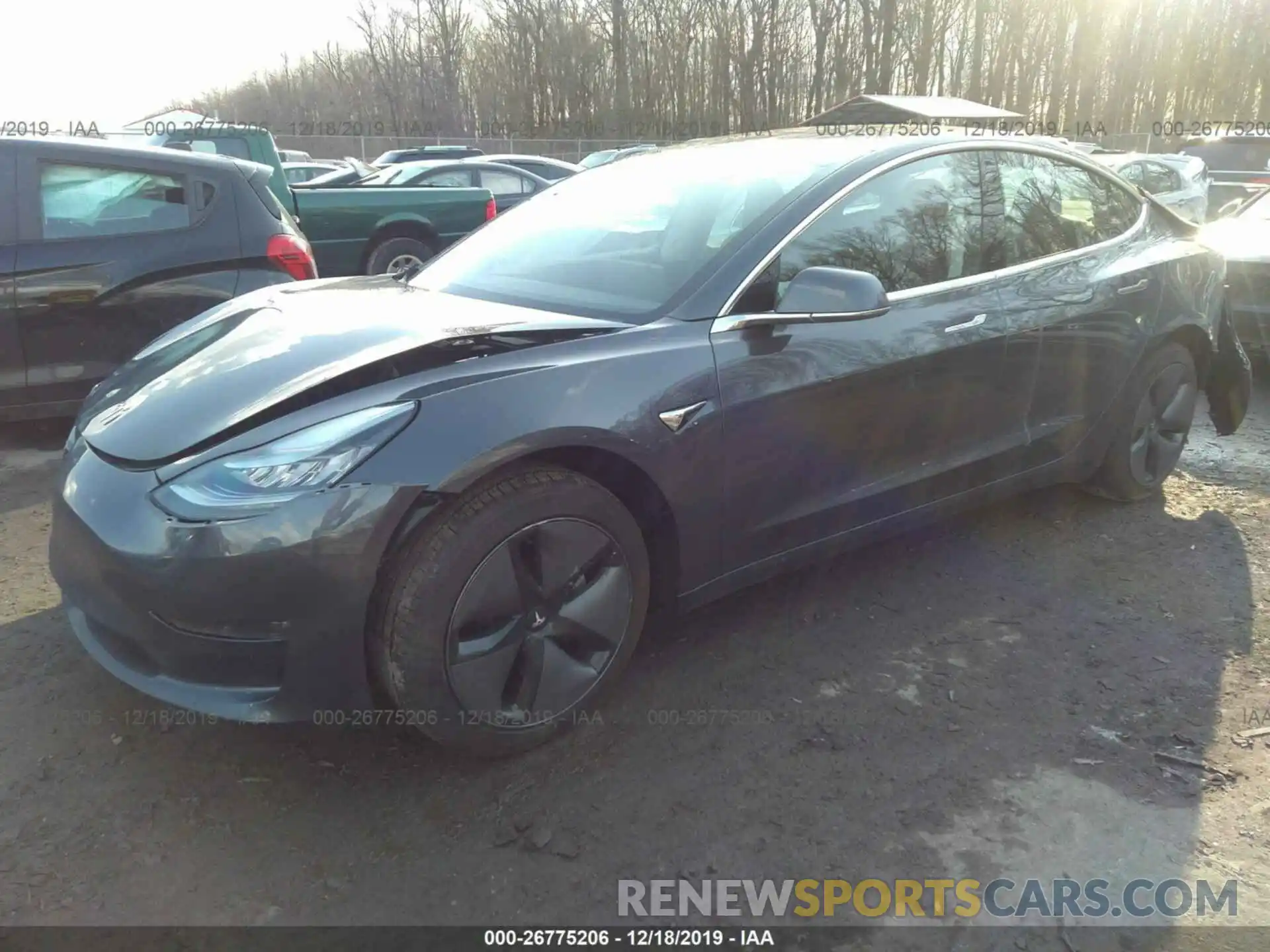 2 Photograph of a damaged car 5YJ3E1EA4KF313496 TESLA MODEL 3 2019