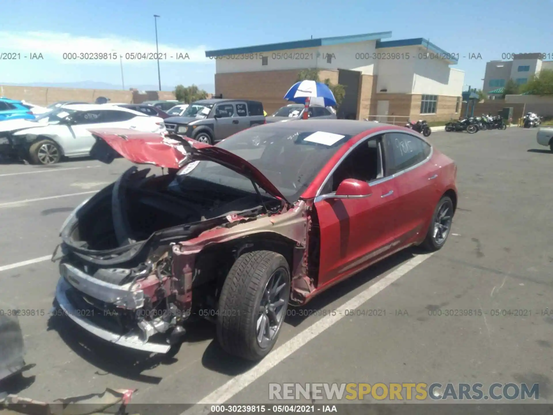 2 Photograph of a damaged car 5YJ3E1EA4KF324739 TESLA MODEL 3 2019