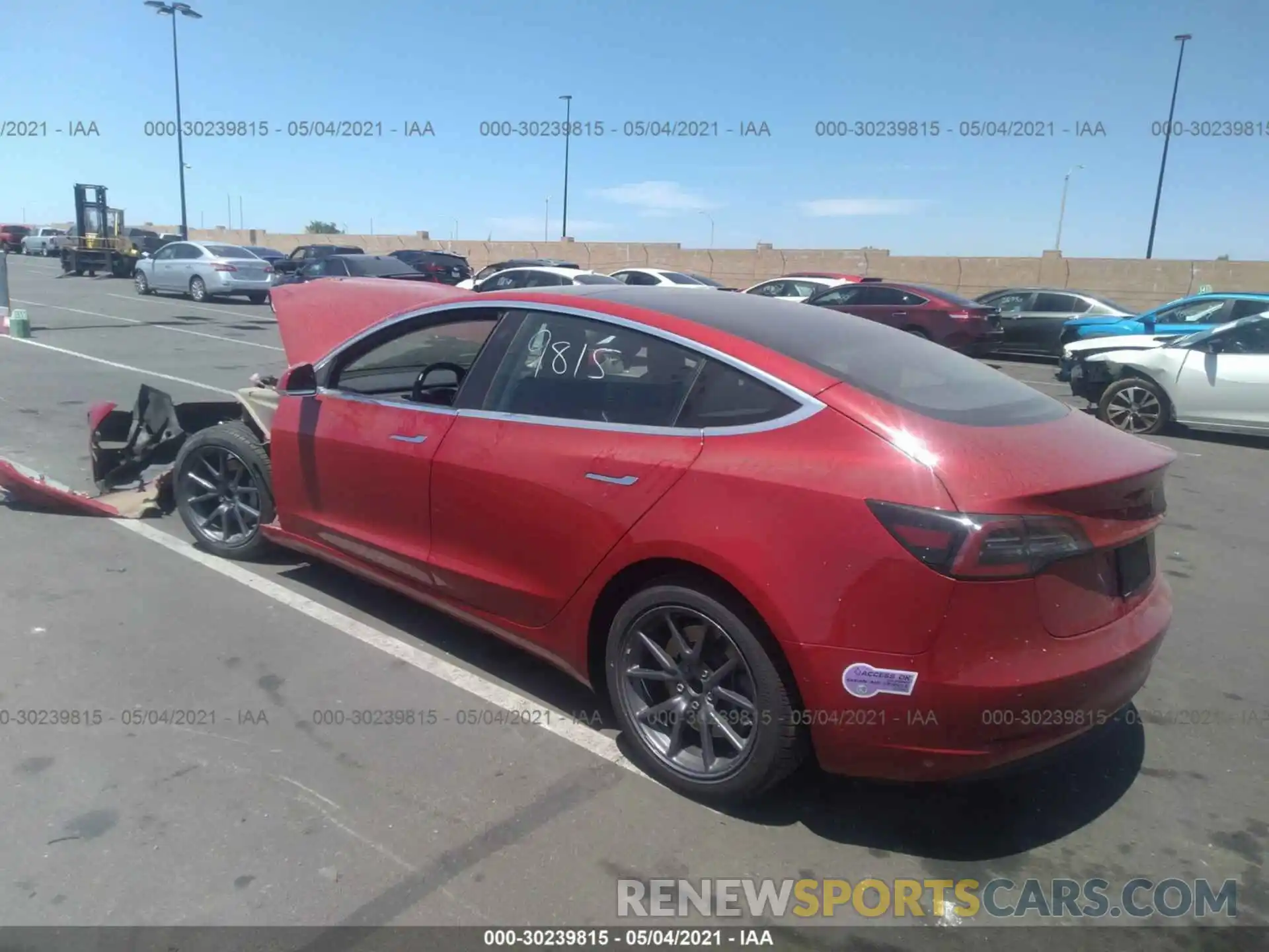 3 Photograph of a damaged car 5YJ3E1EA4KF324739 TESLA MODEL 3 2019