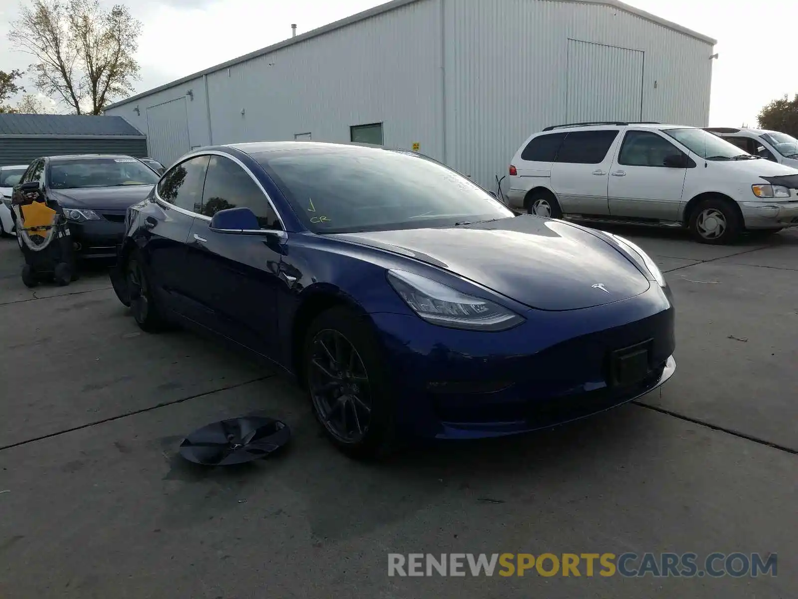 1 Photograph of a damaged car 5YJ3E1EA4KF326278 TESLA MODEL 3 2019