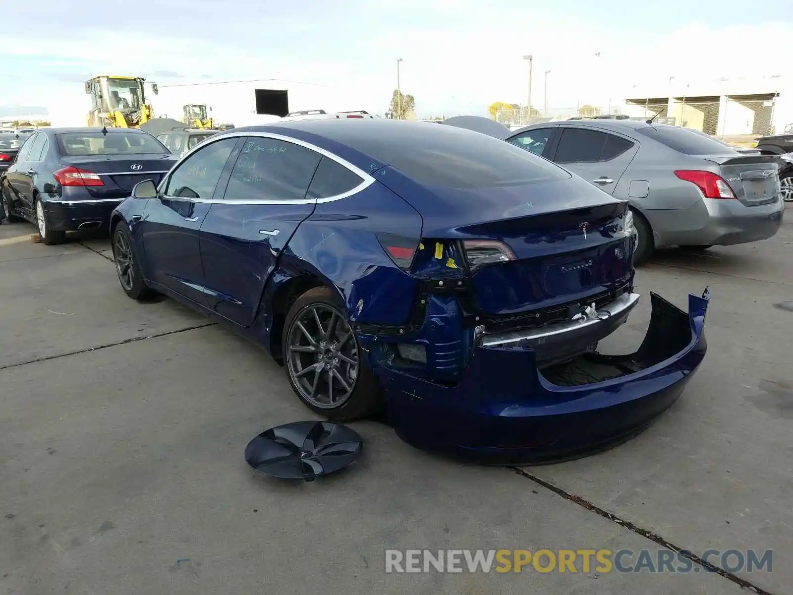 3 Photograph of a damaged car 5YJ3E1EA4KF326278 TESLA MODEL 3 2019