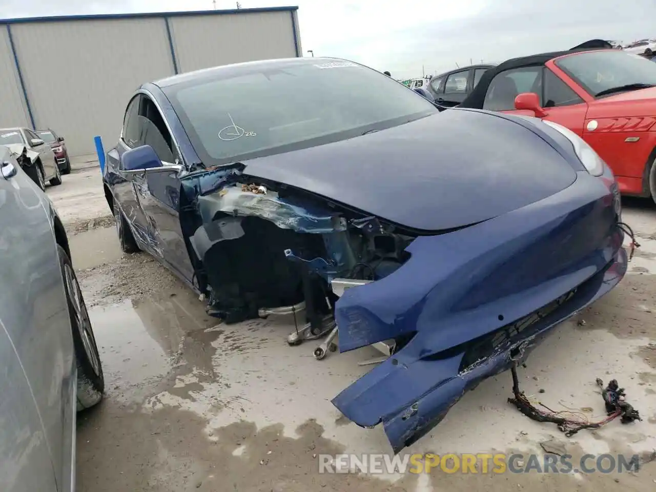 1 Photograph of a damaged car 5YJ3E1EA4KF326295 TESLA MODEL 3 2019